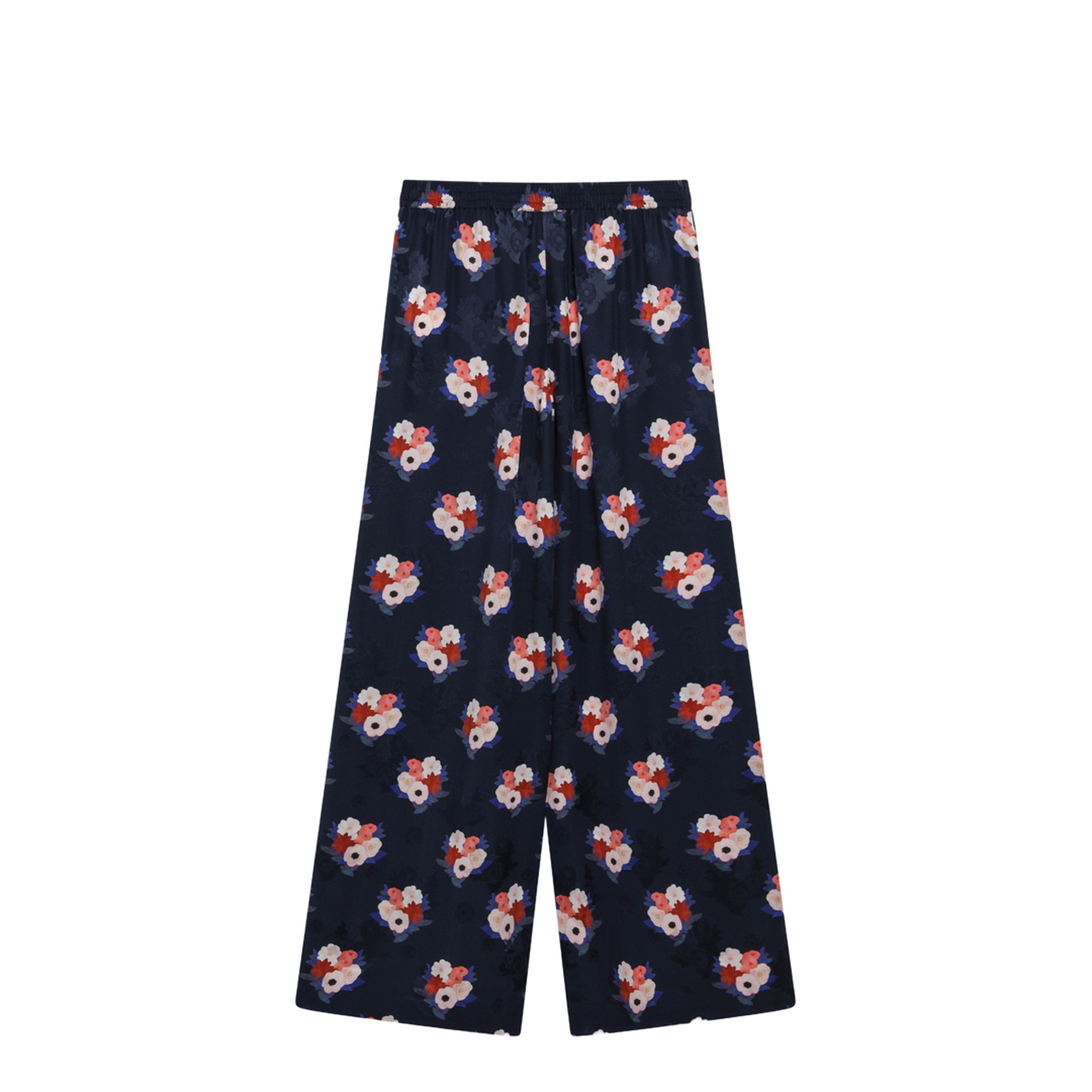 Dark Blue Silk Pyjama Trousers - Image 2