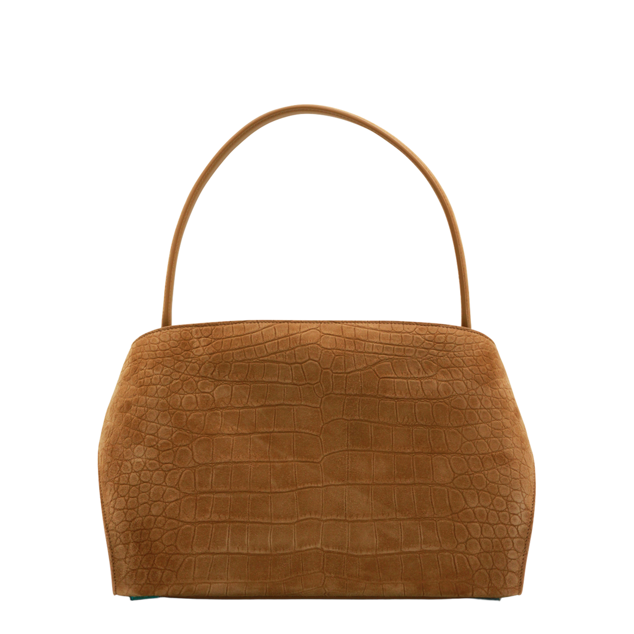 Croc Small Leather Shoulder Bag - Brown - Image 5