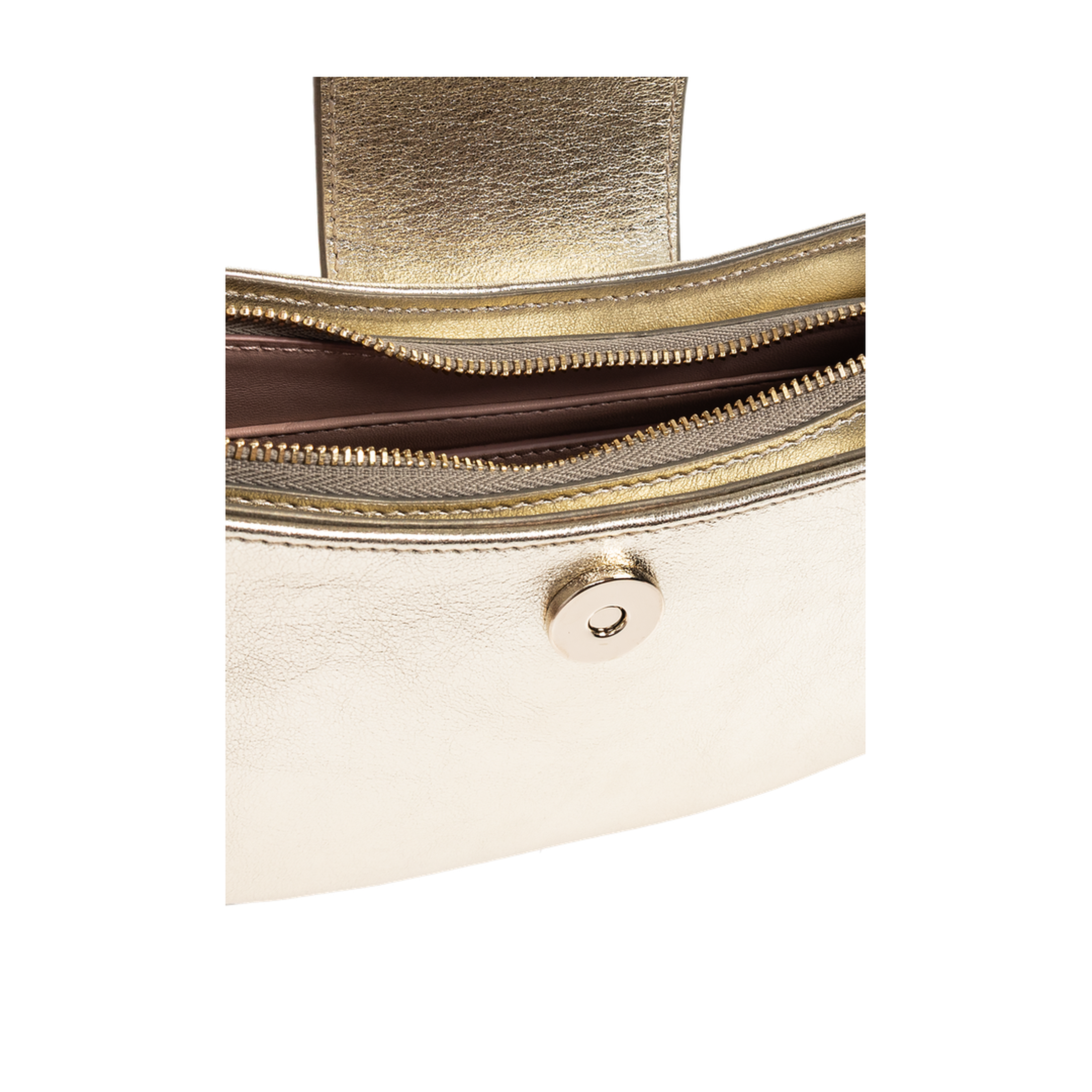 Double Gancini Mini Leather Shoulder Bag - Champagne - Image 5