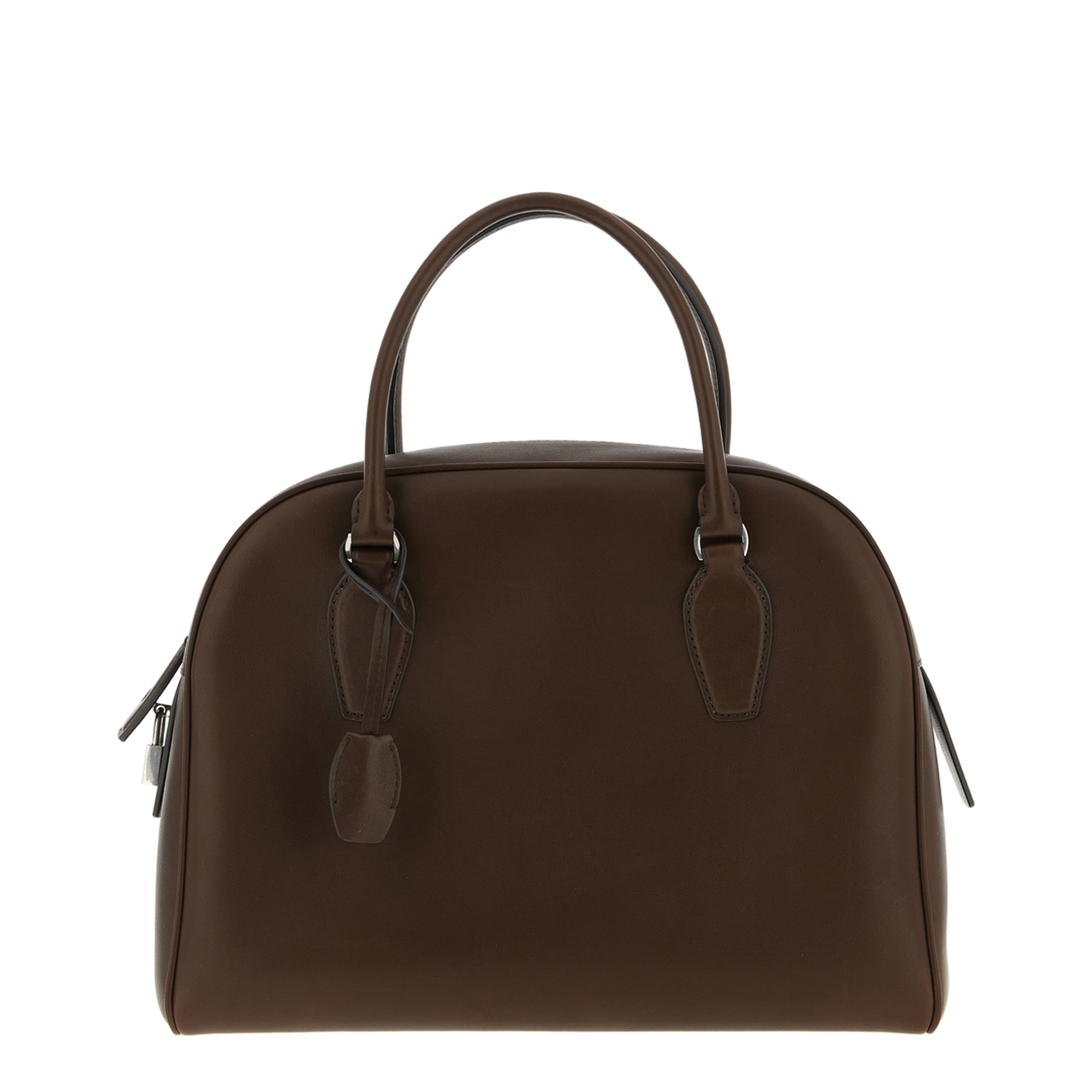 India 12.00 Medium Calfskin Bowling Bag - Brown - Image 1
