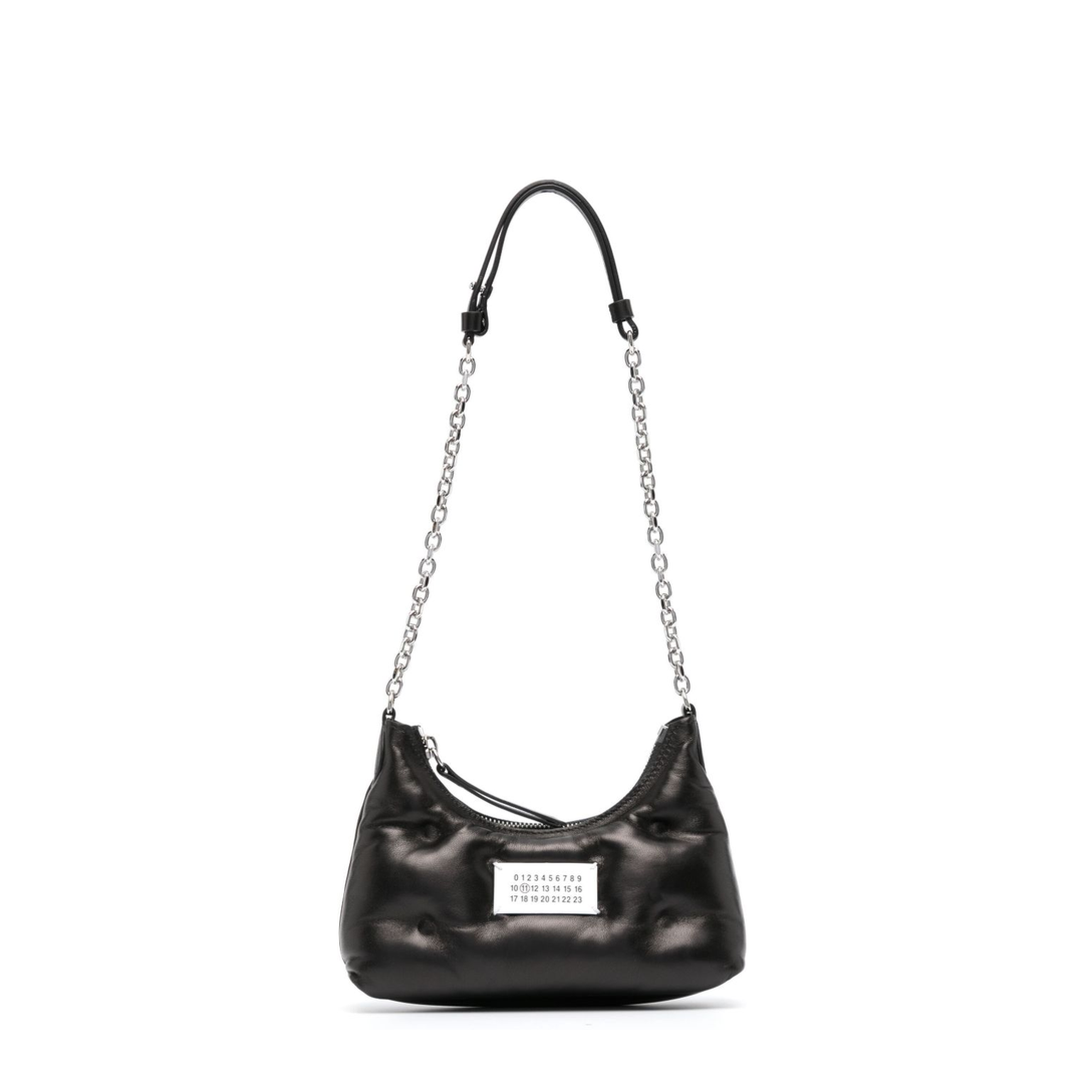 Glam Slam Micro Nappa Leather Hobo Bag - Noir - Image 1