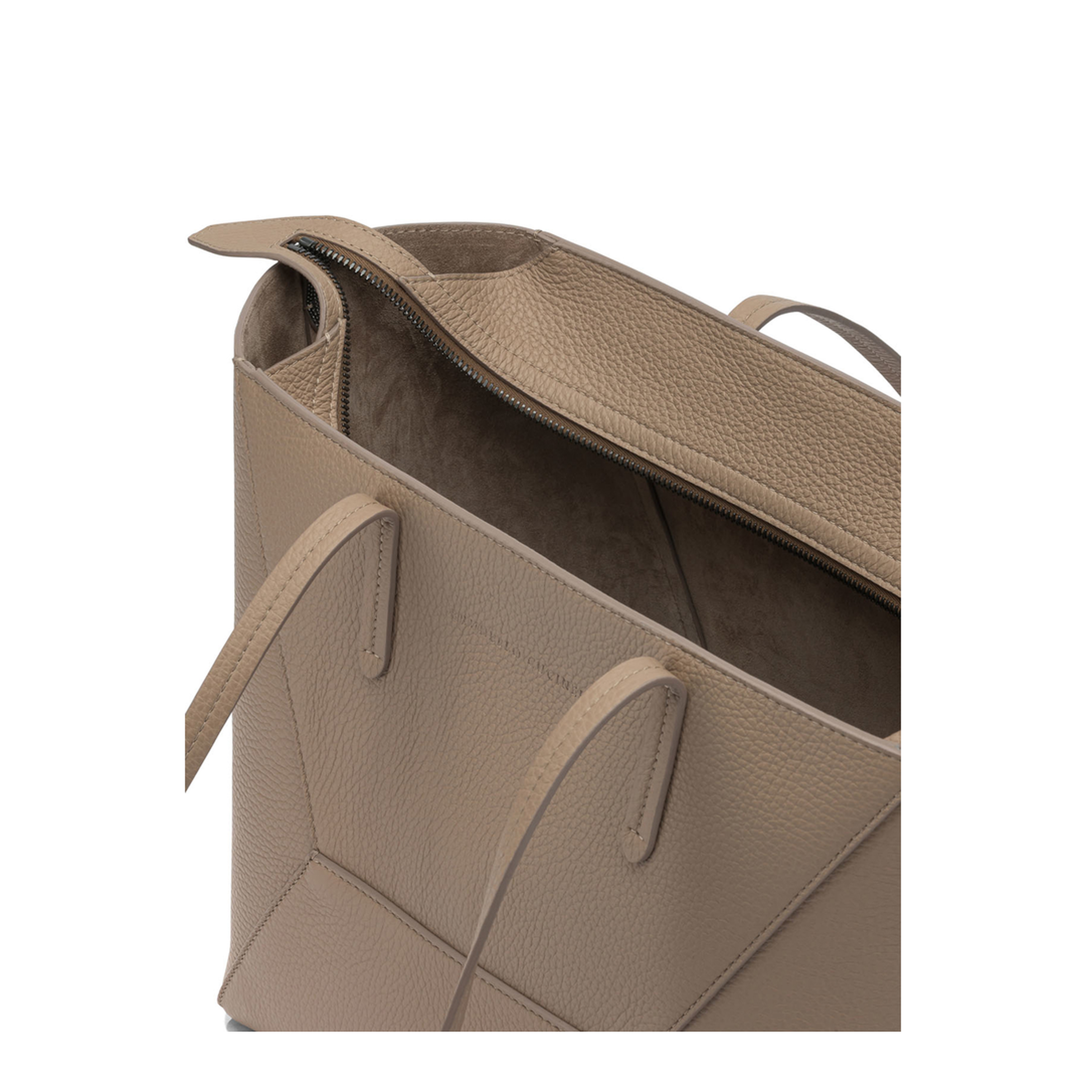 Duo Small Leather Shoulder Bag - Dark Brown - Image 5