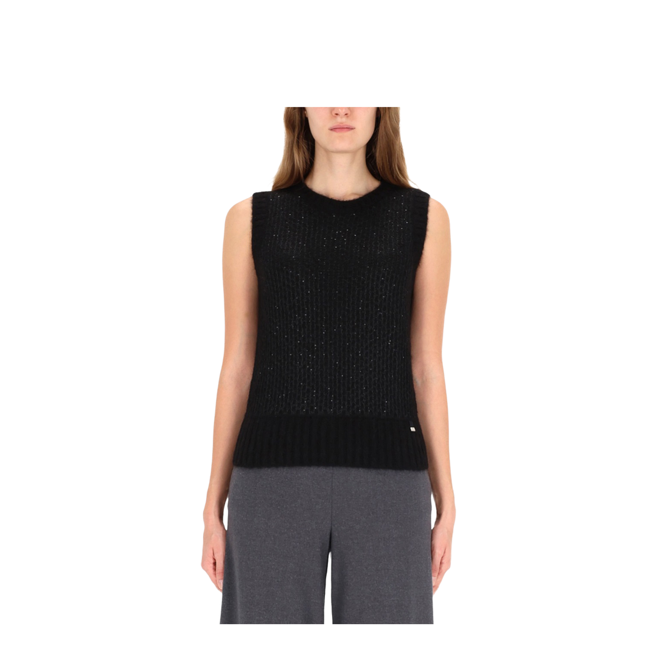 Metallic Effect Sequined Vest - Image 1