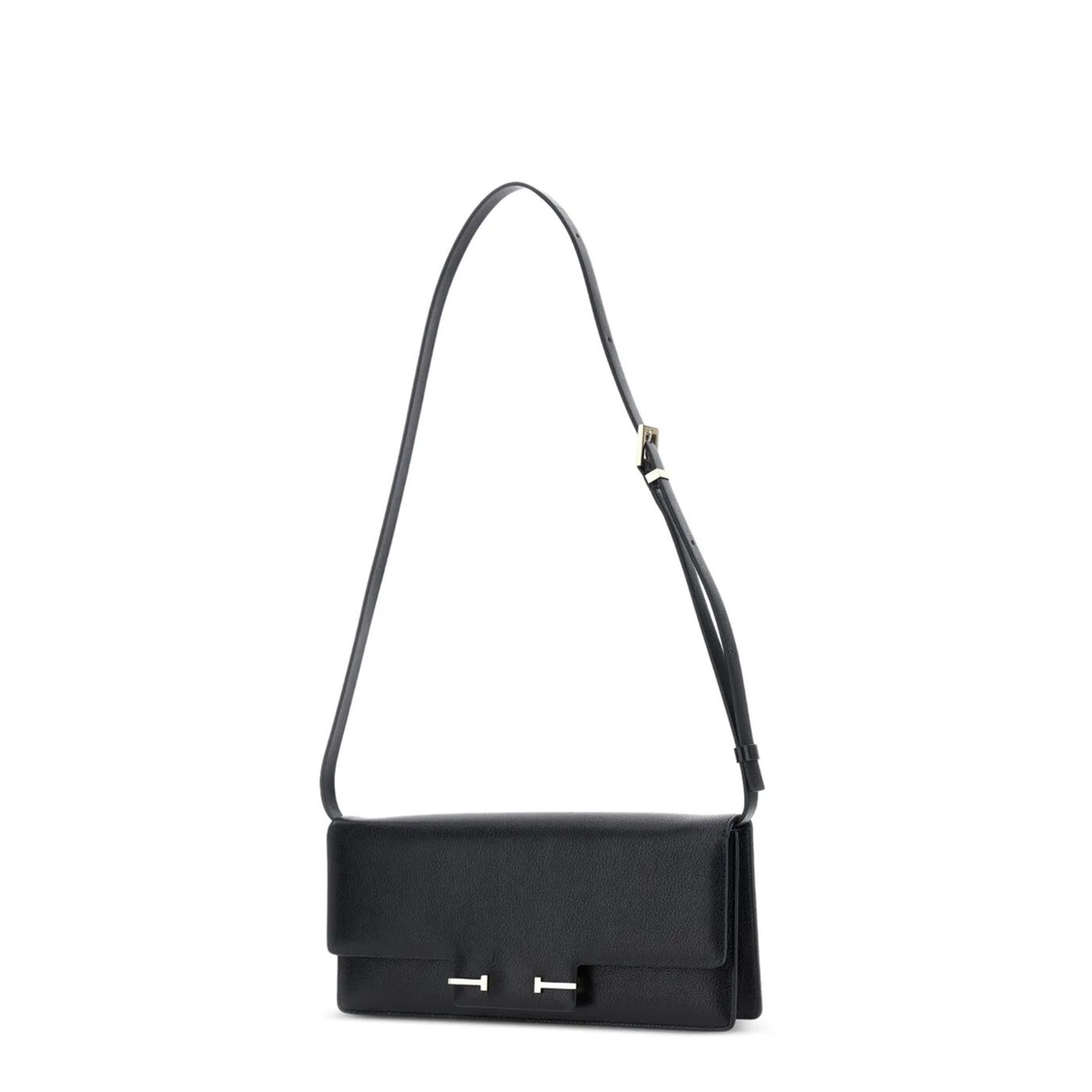 Aube Goat Skin Shoulder Bag - Black - Image 3