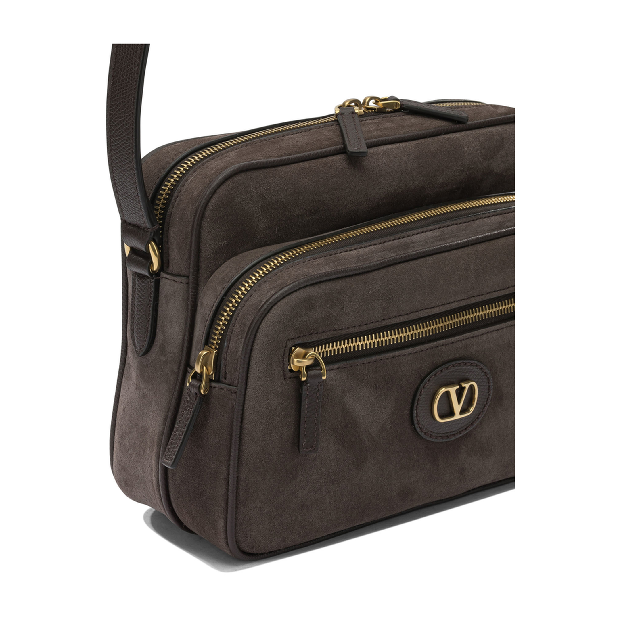 Antibes Suede Camera Bag - Moro (Dark Brown) - Image 4