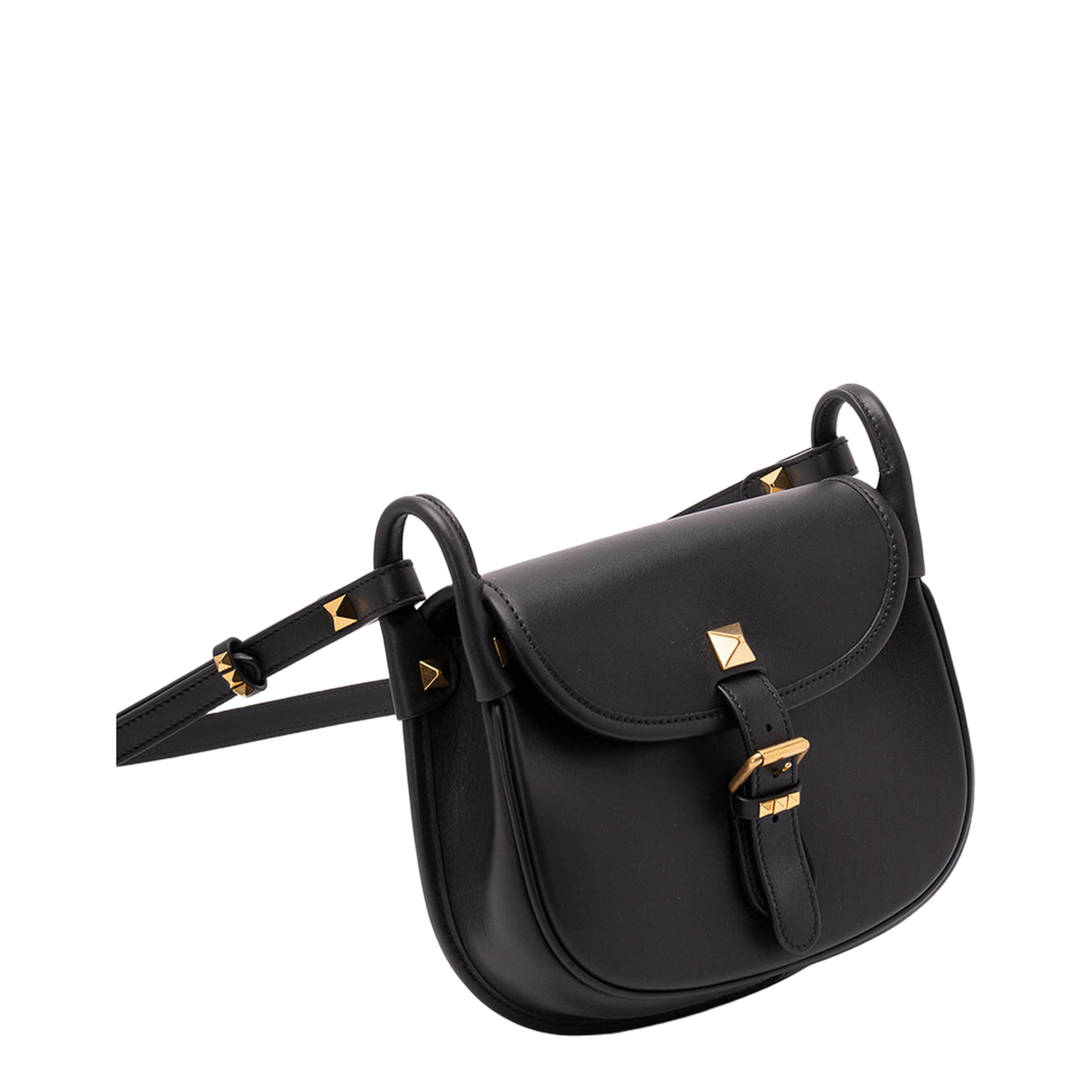 Flaneuse Leather Crossbody Bag - Black - Image 5