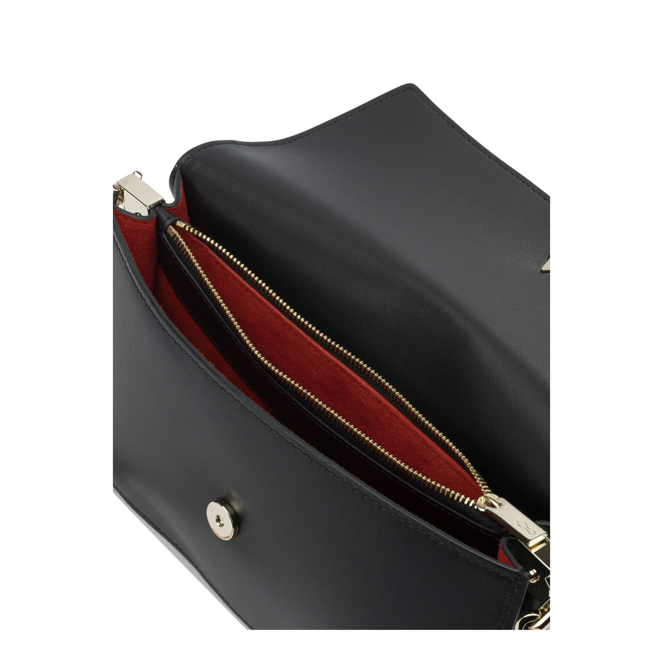 Bettina Crossbody Bag - Lamb Nappa Leather - Black - Image 5