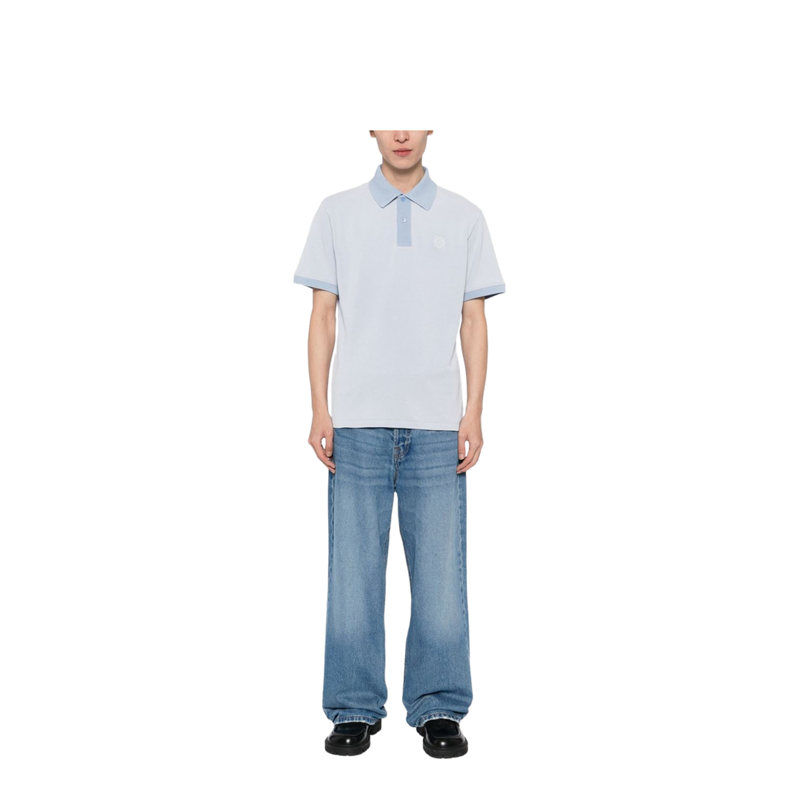 Polo in Cotton Blue - Image 4