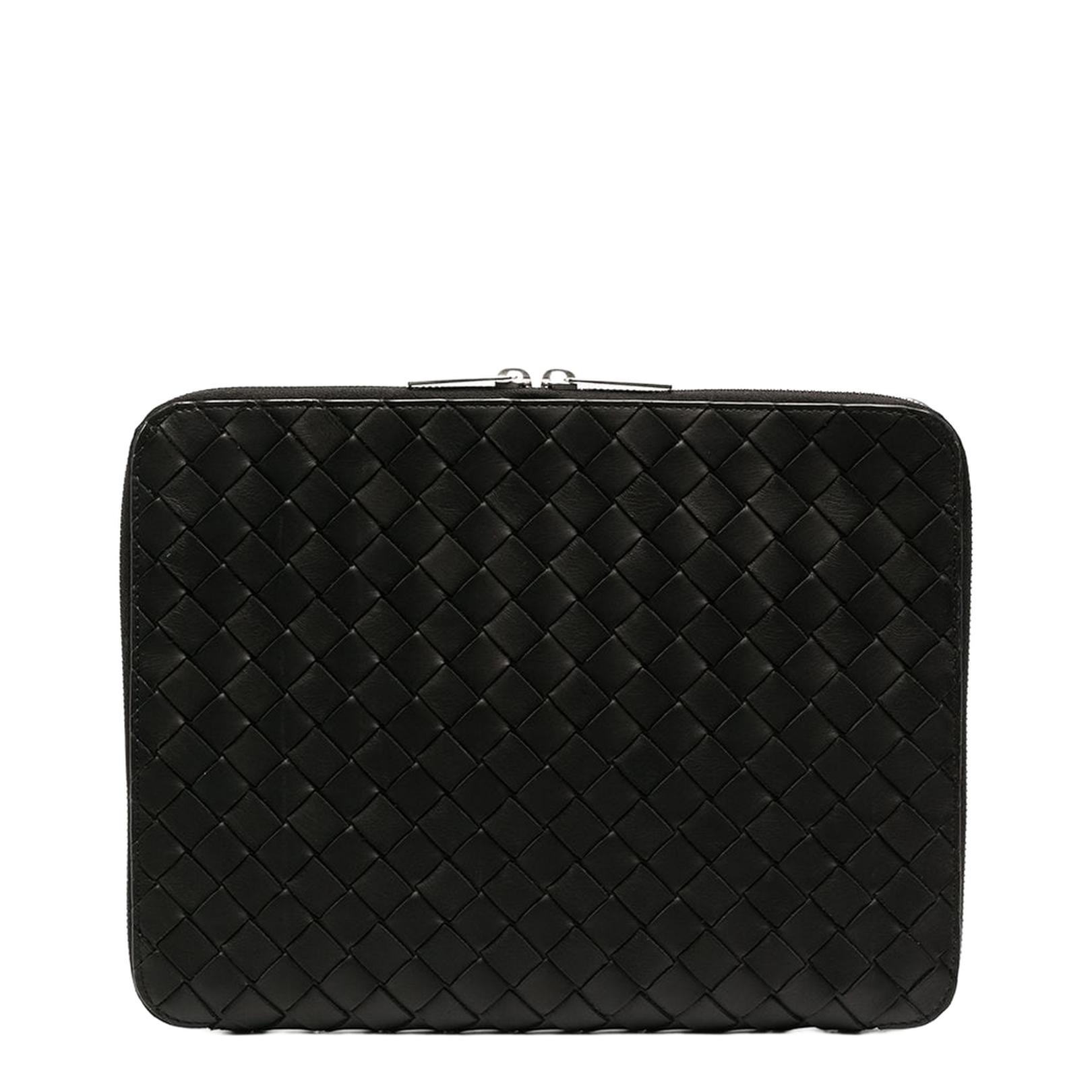 Intrecciato Leather Laptop Bags - Black - Image 5