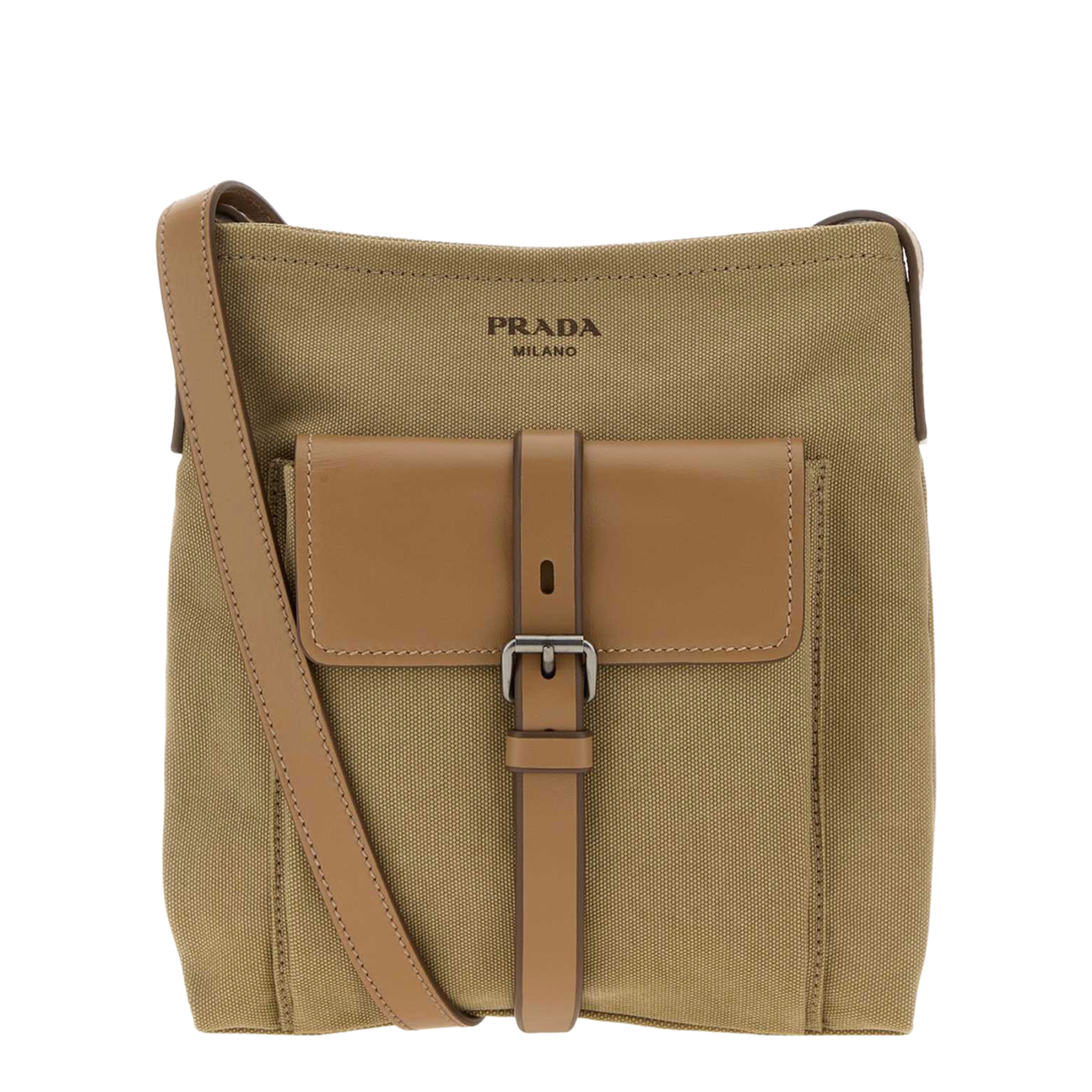 Route Canvas Shoulder Bag - Khaki - Image 1