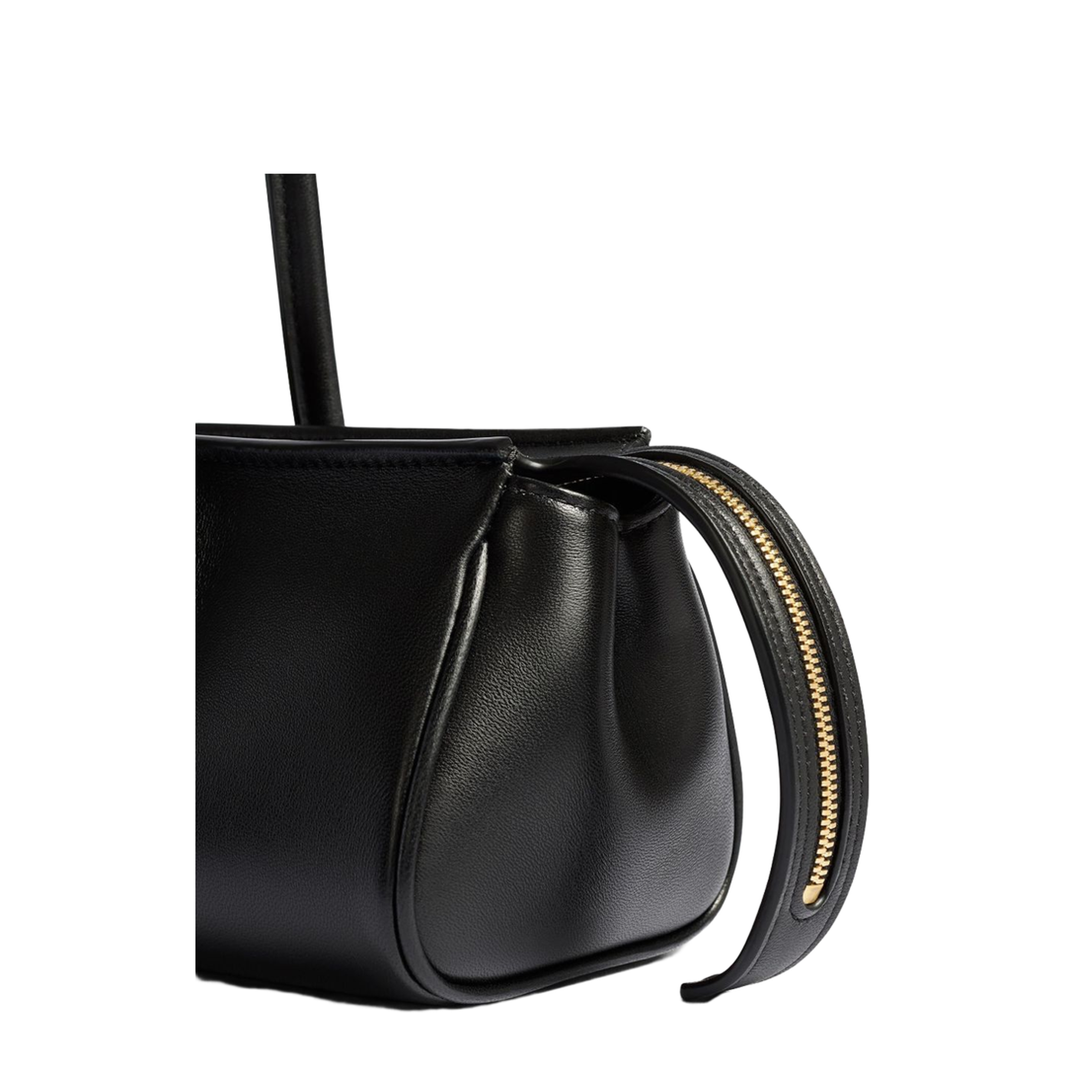 Donna Leather Shoulder Bag - Black - Image 4