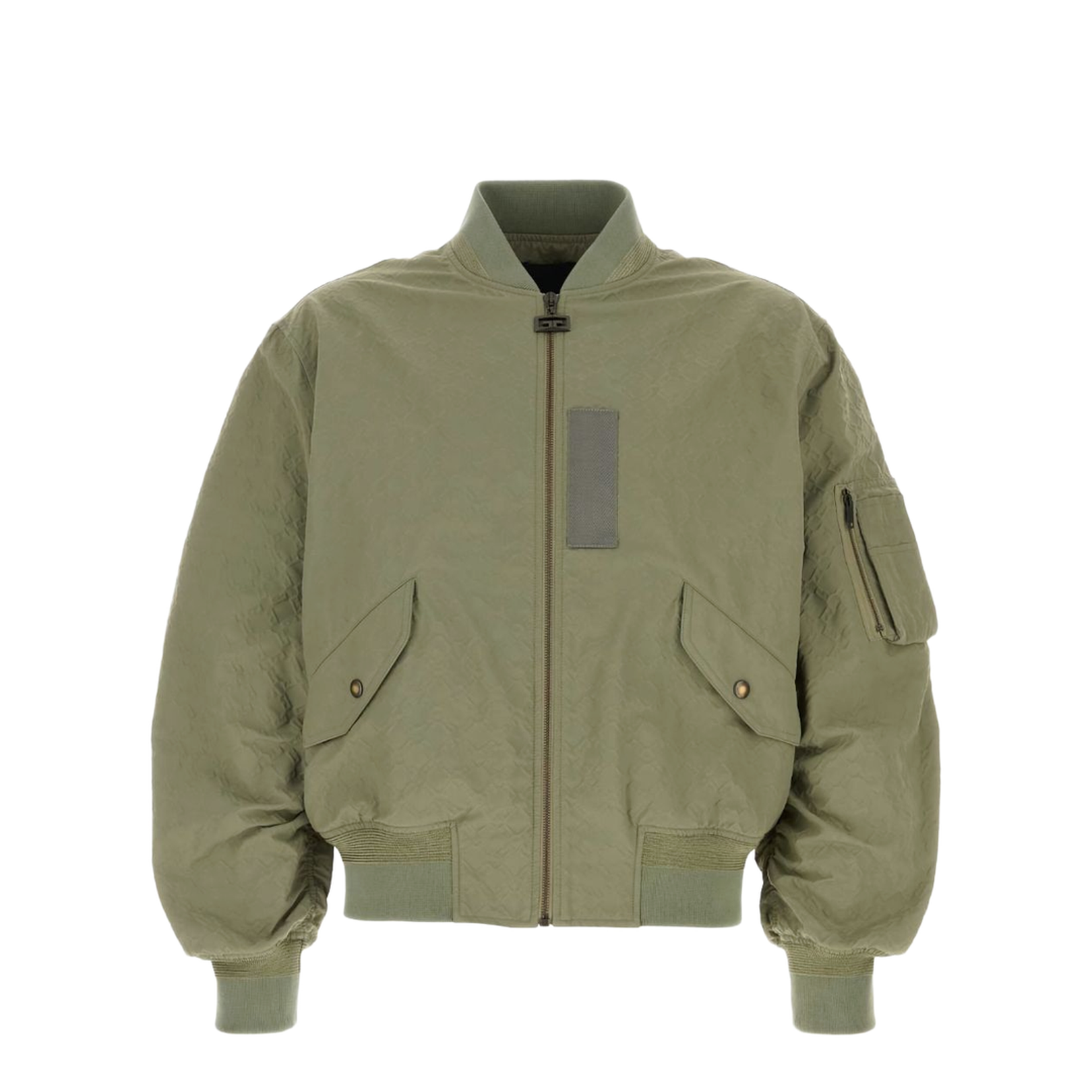 Bomber in Textured Monogram 72 Almond Green - Image 1
