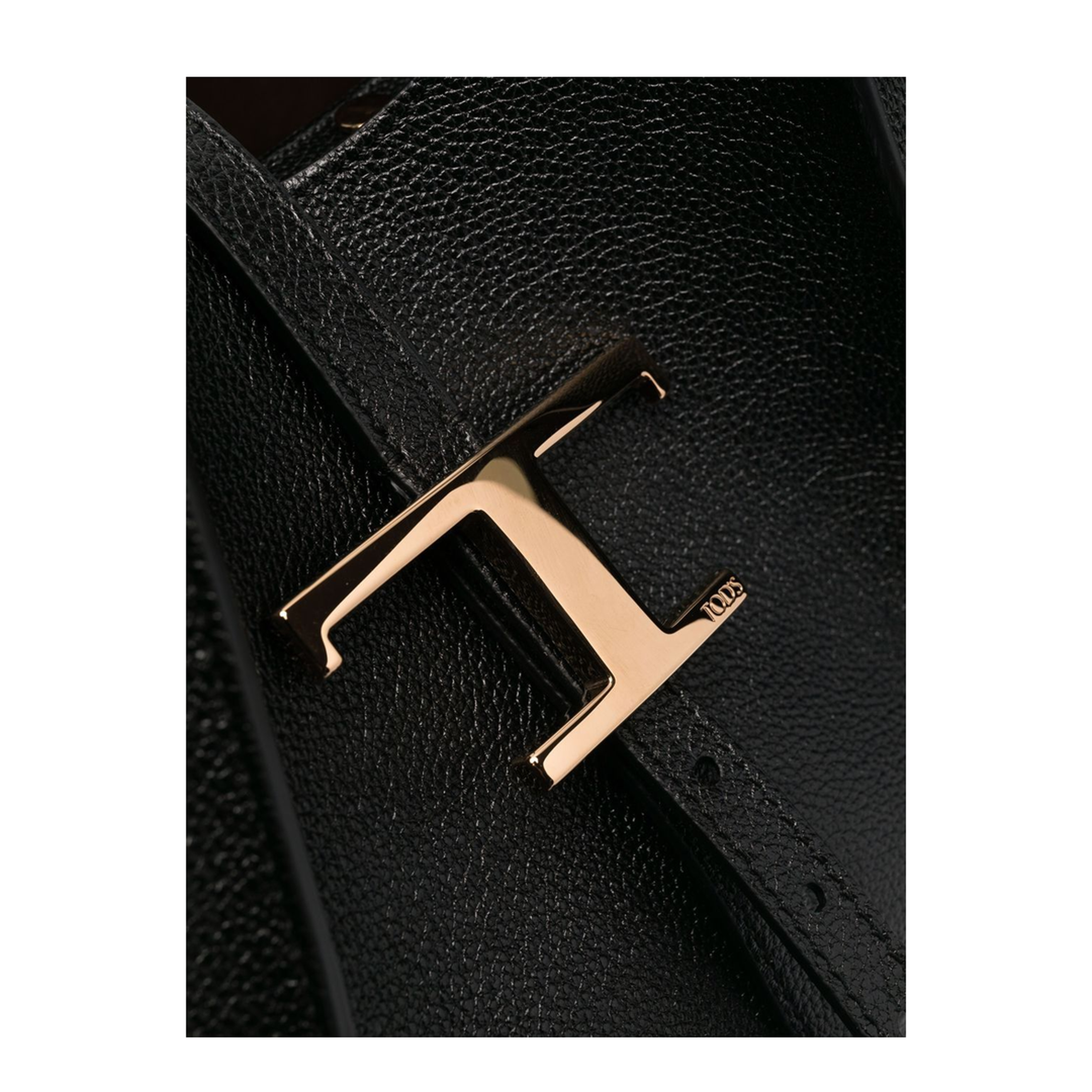 T Timeless Small Calf Leather Shopping Bag - Black - Image 4