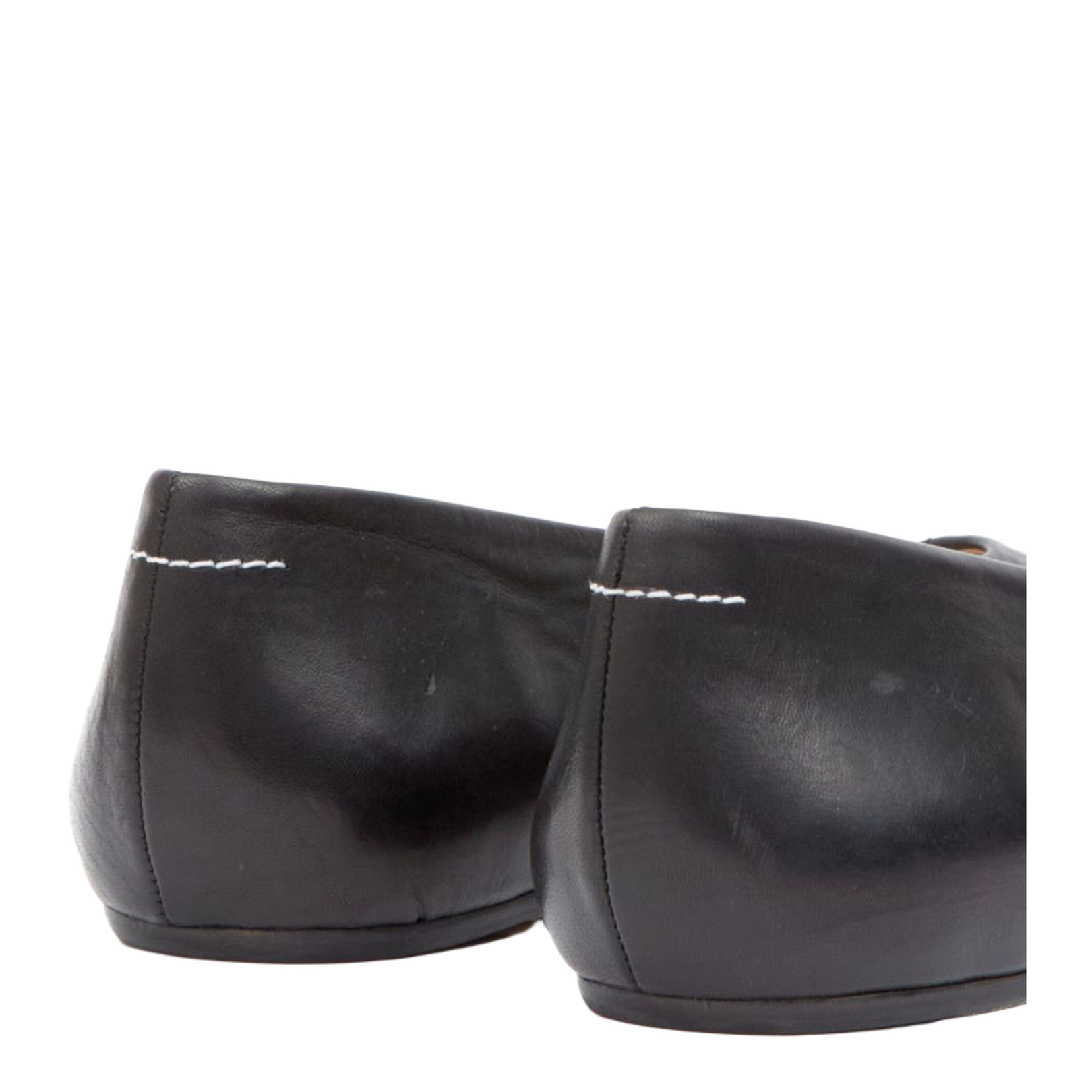 Leather Ballet Flats - Black - Image 3