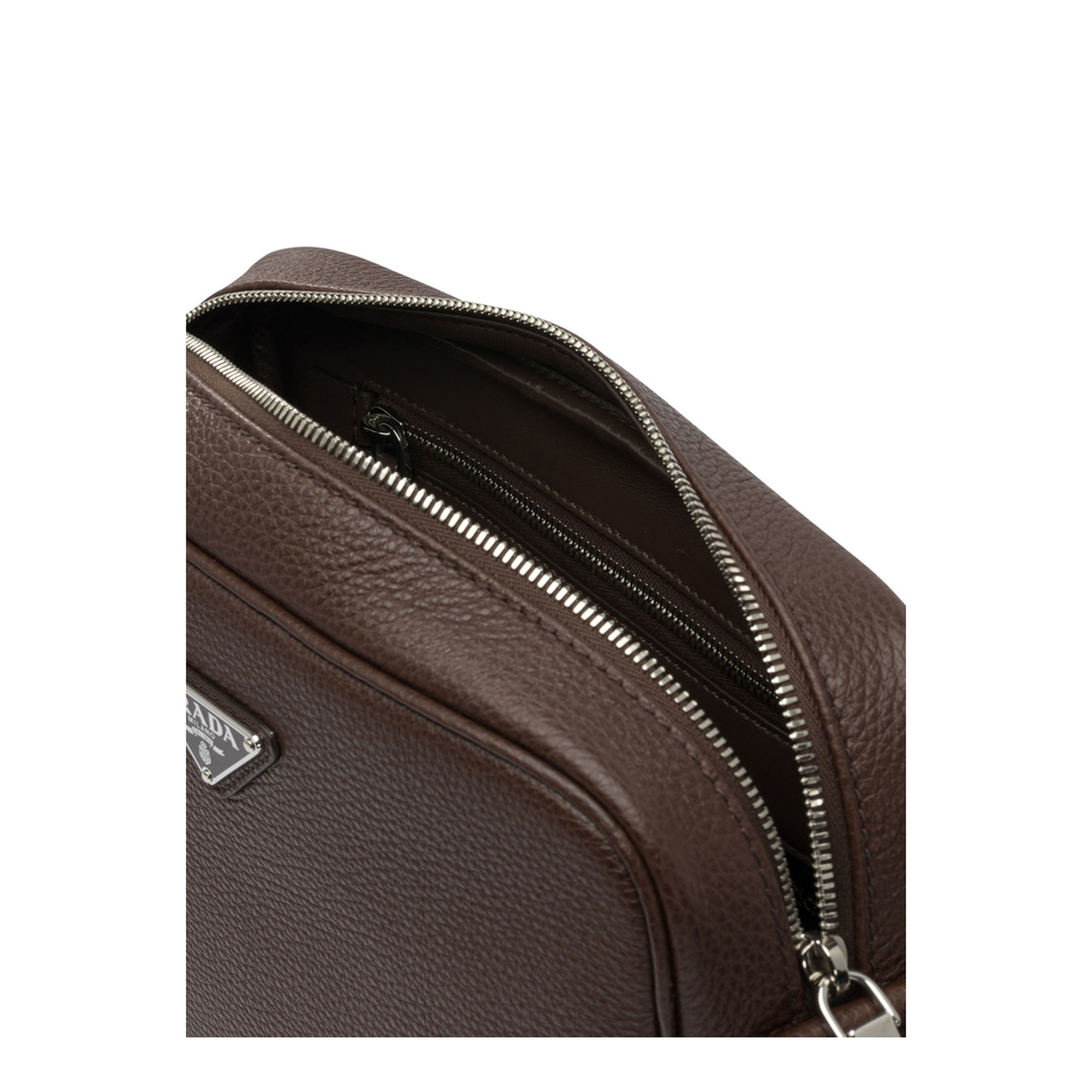 Leather Crossbody Bag Brown - Image 5
