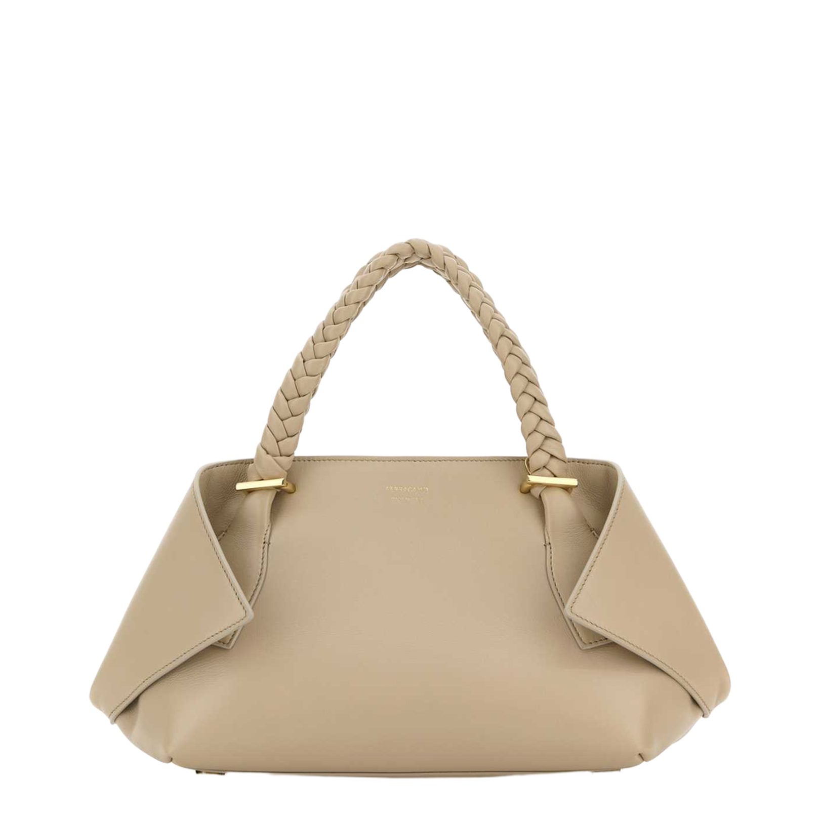 Beige Leather Medium Handbag - Image 1