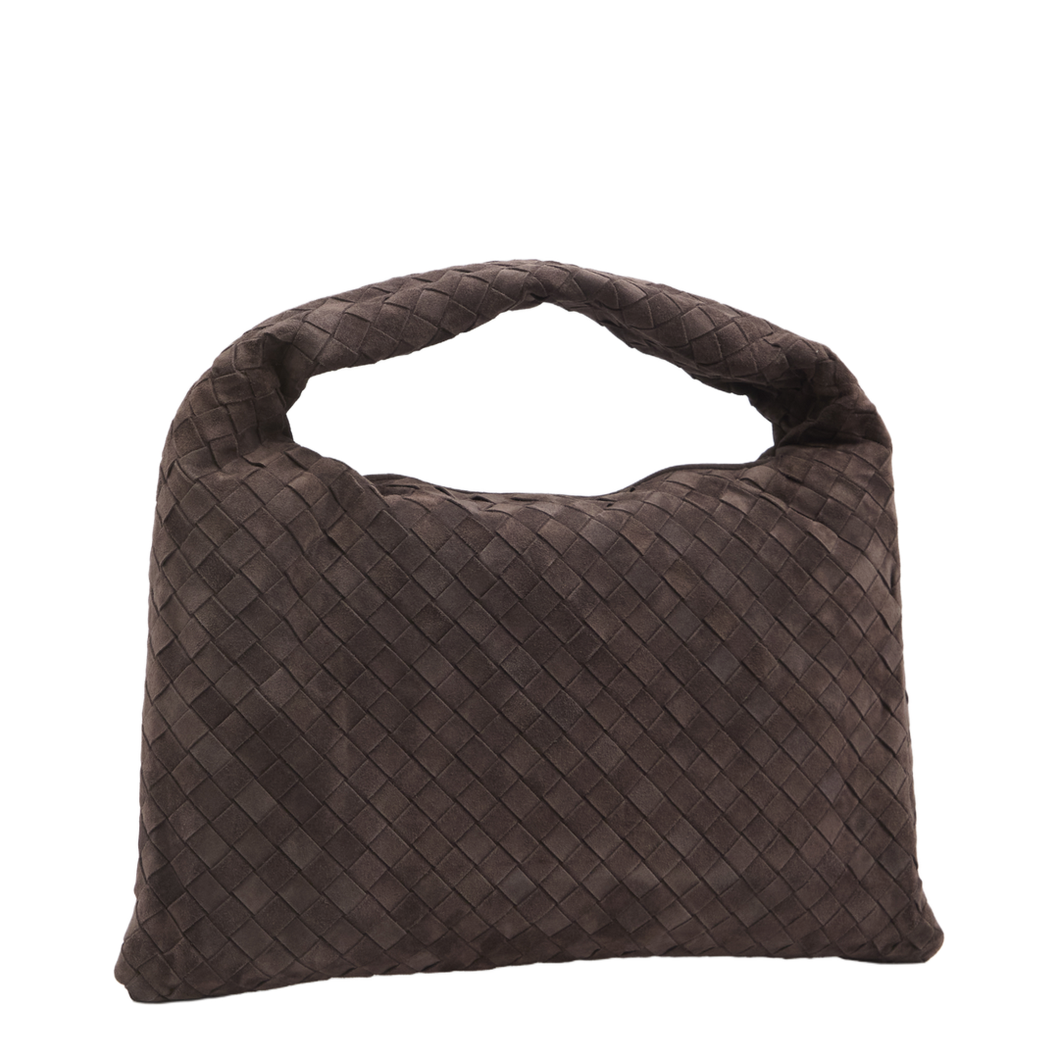 Hop Medium Suede Leather Hobo Bag - Fondant - Image 2
