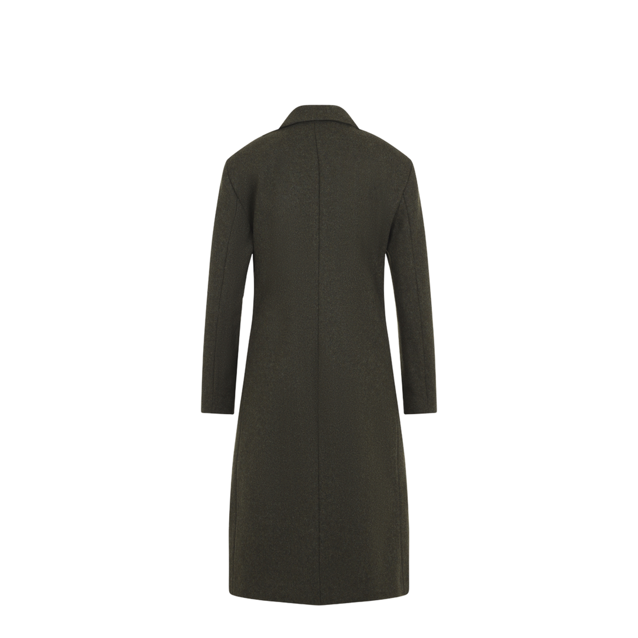 Slim Straight Knee-Length Coat - Image 4