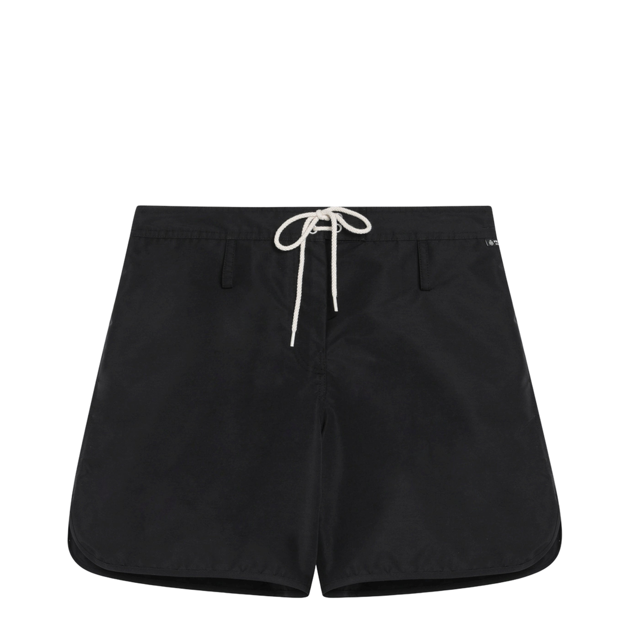 Black Re-Nylon Shorts With Drawstring - Image 1