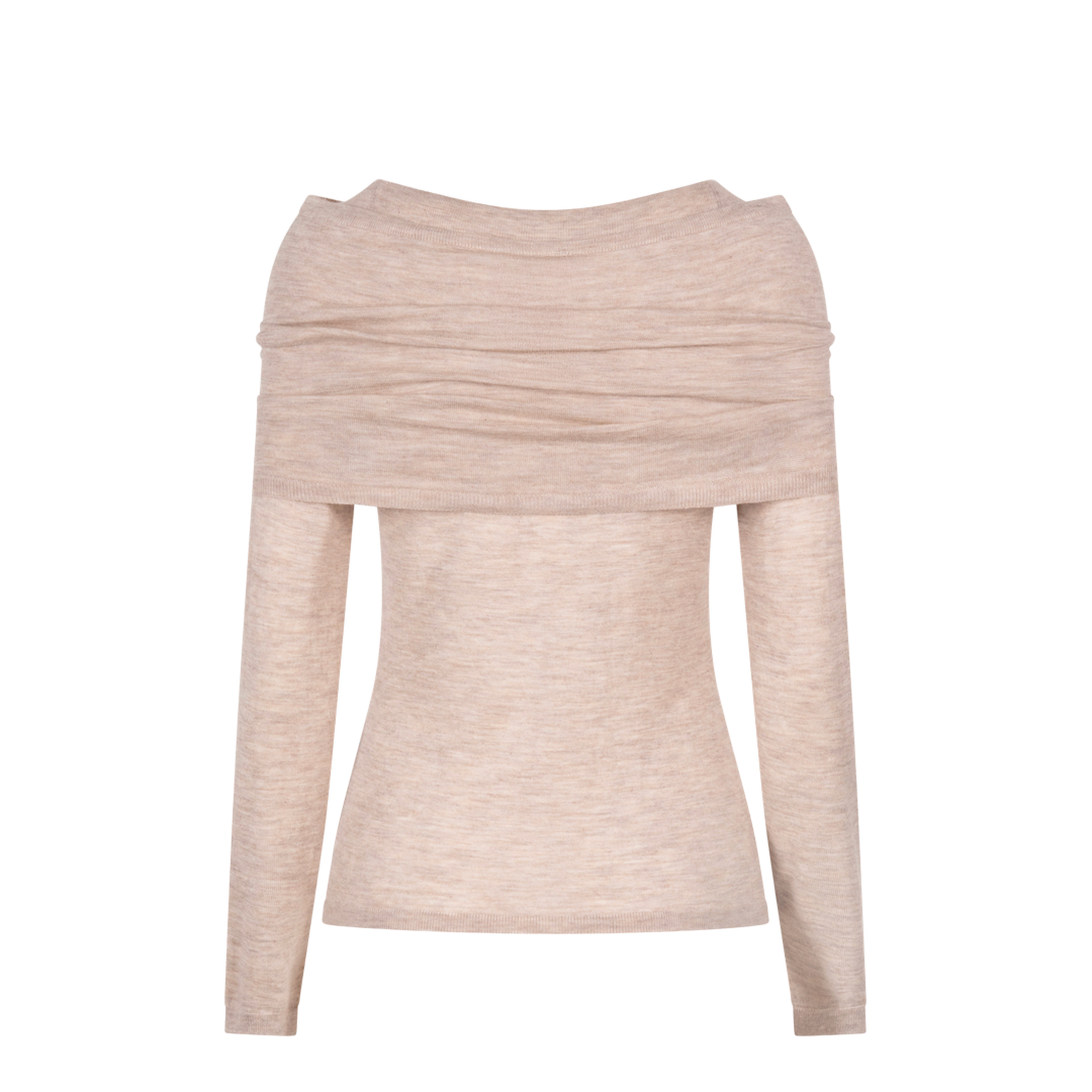 Lightweight Cashmere Sweater with Removable Wrap Detail - Image 2