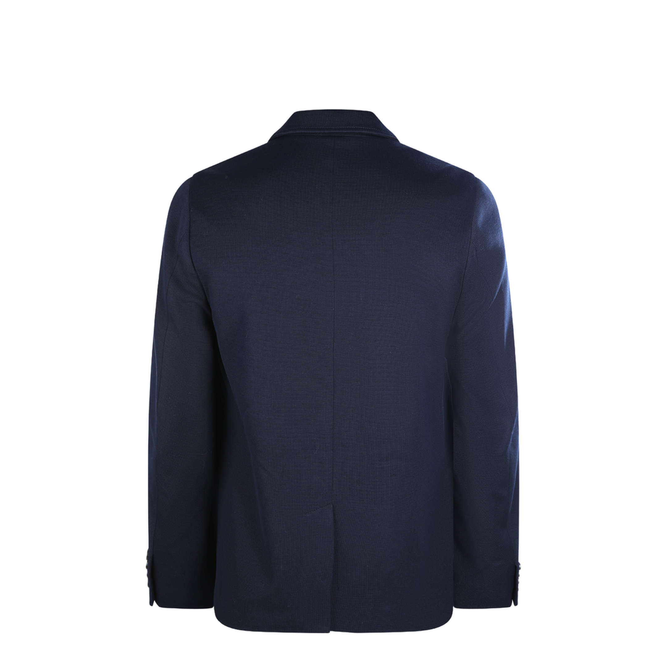 Single-breast Cotton Jersey Jacket in Dark Blue - Image 3