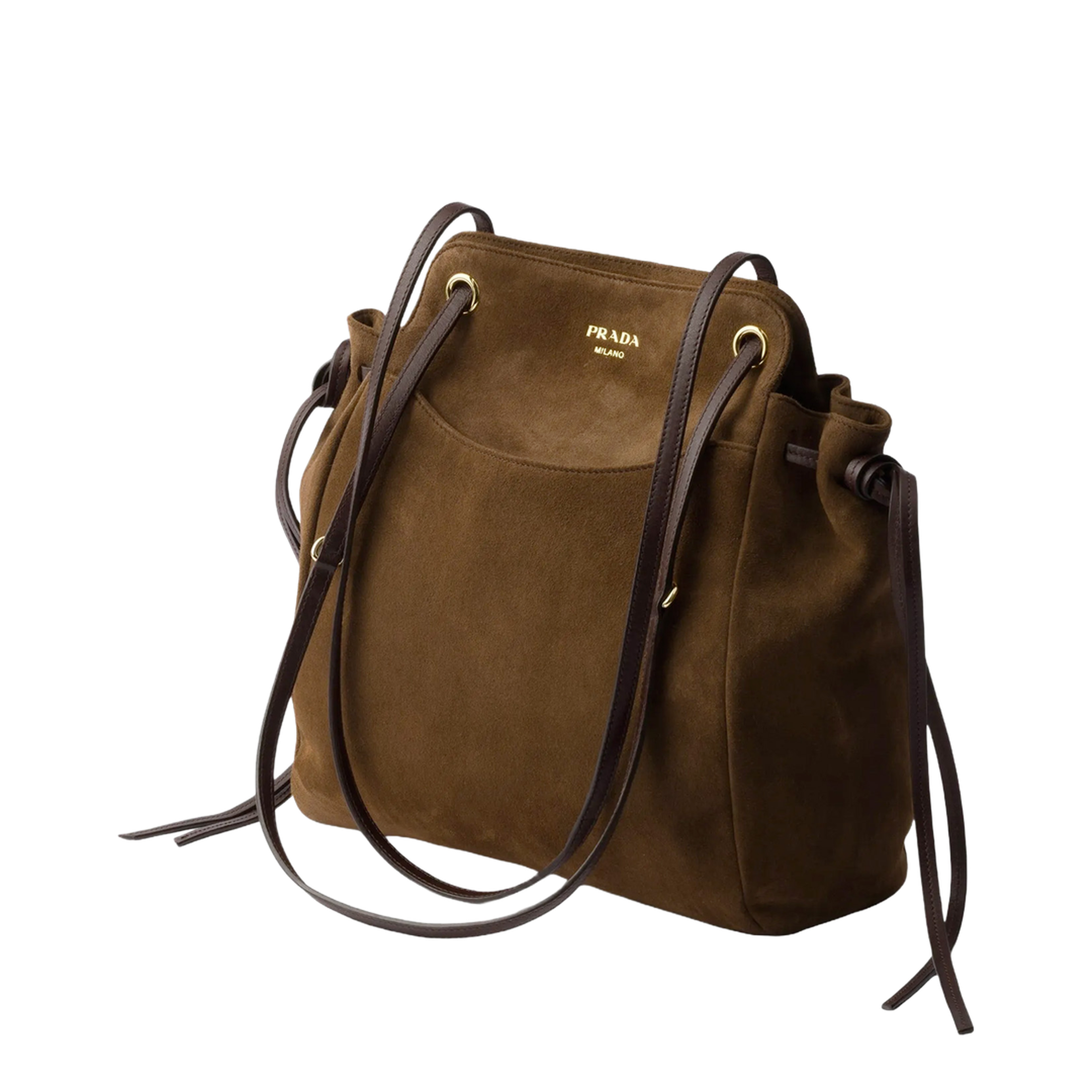 Carry Medium Suede Leather Tote - Cocoa Brown - Image 2