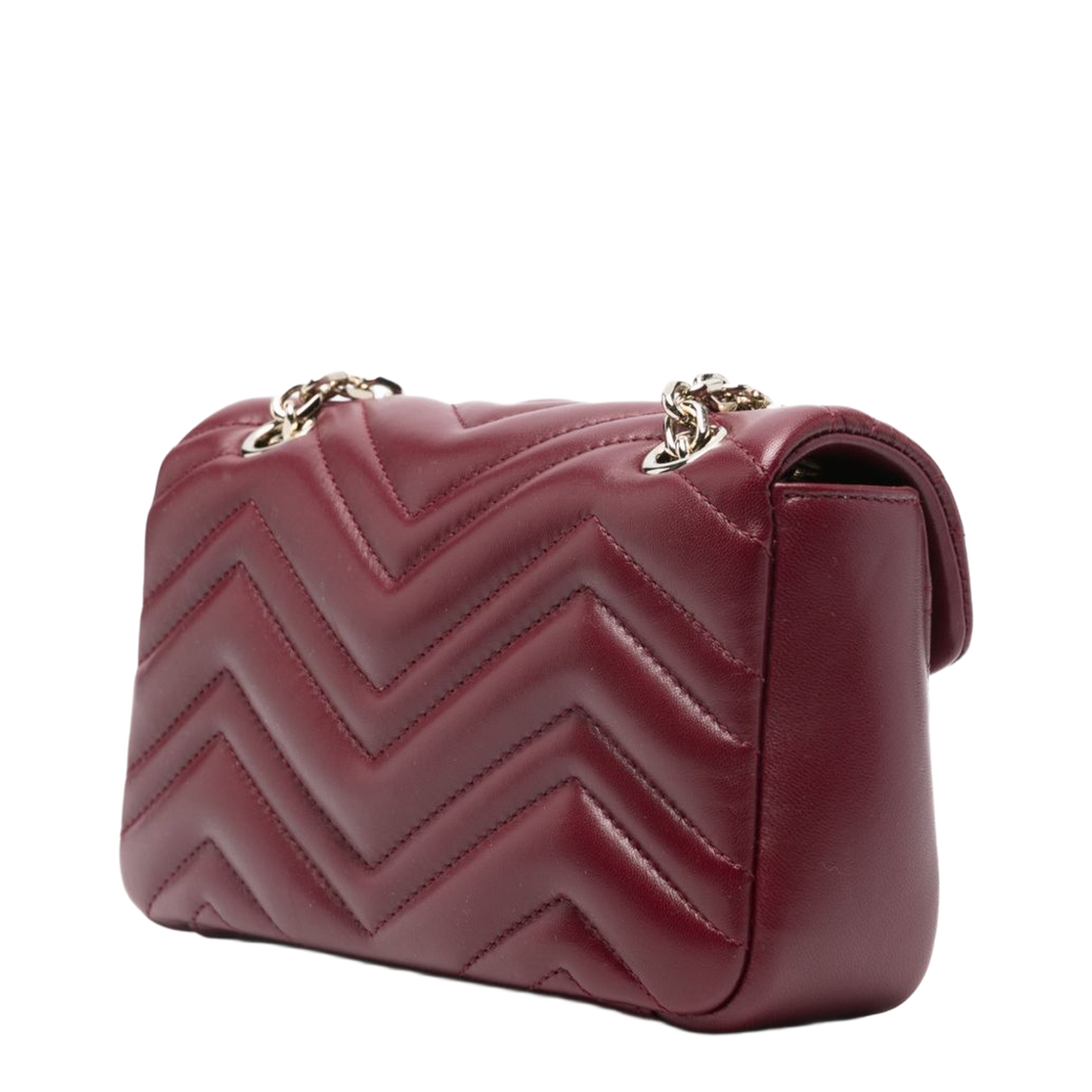 Small Shoulder Bag Red Leather - Image 2