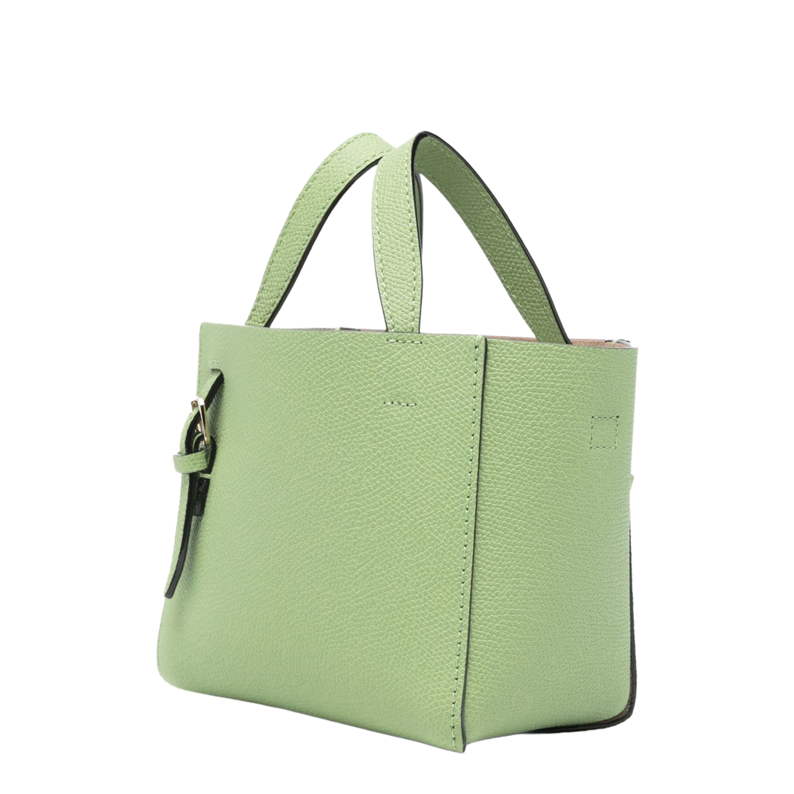 Soft Bucket Nano Calf Leather Bucket Bag - Aloe Green - Image 5