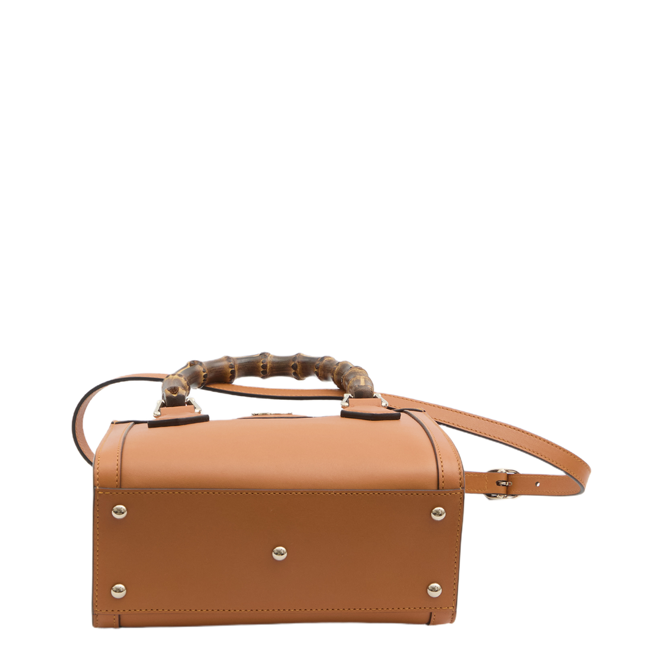 Diana Small Leather Tote Bag - Orange - Image 3