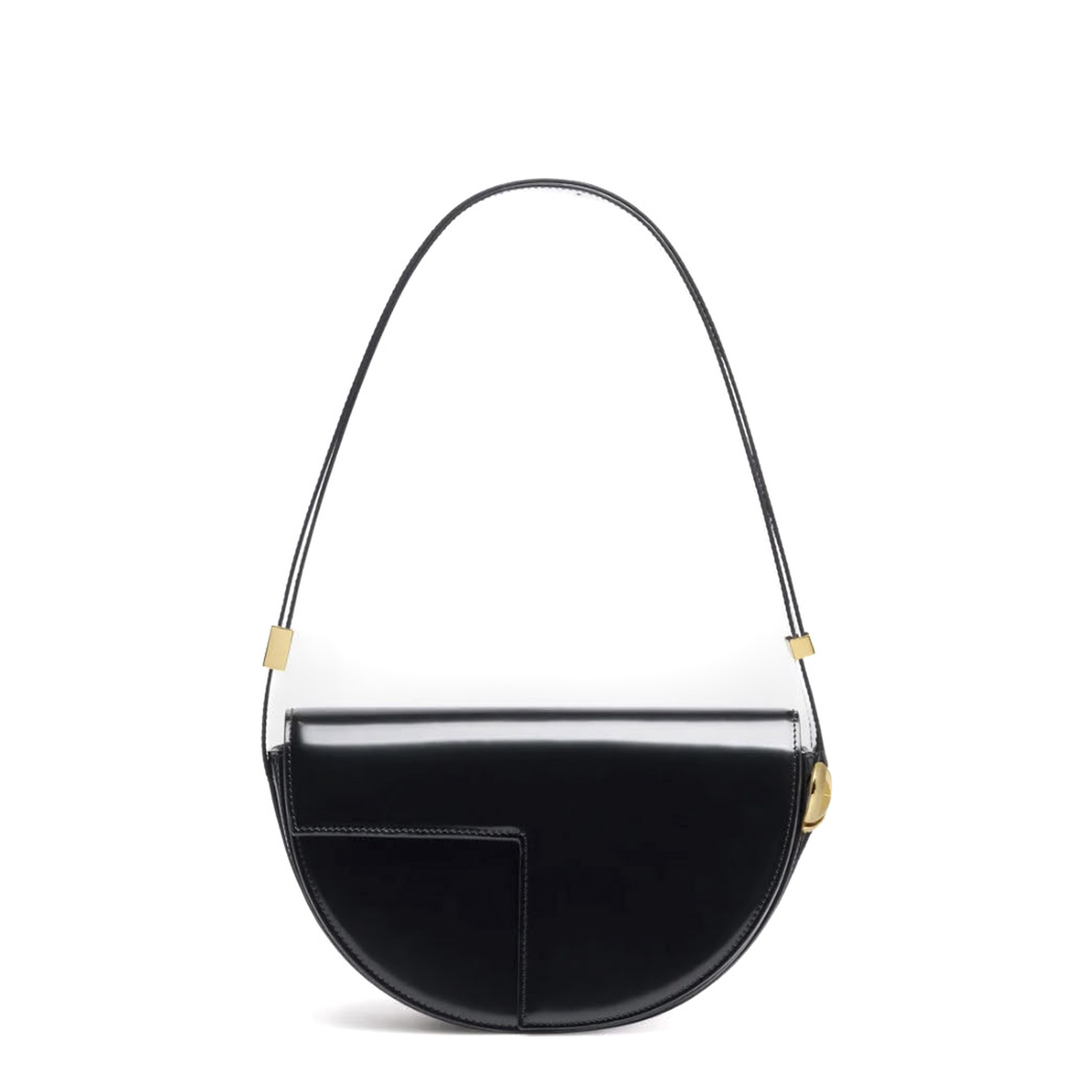 Le Patou One Size Calf Leather Shoulder Bag - Black - Image 1