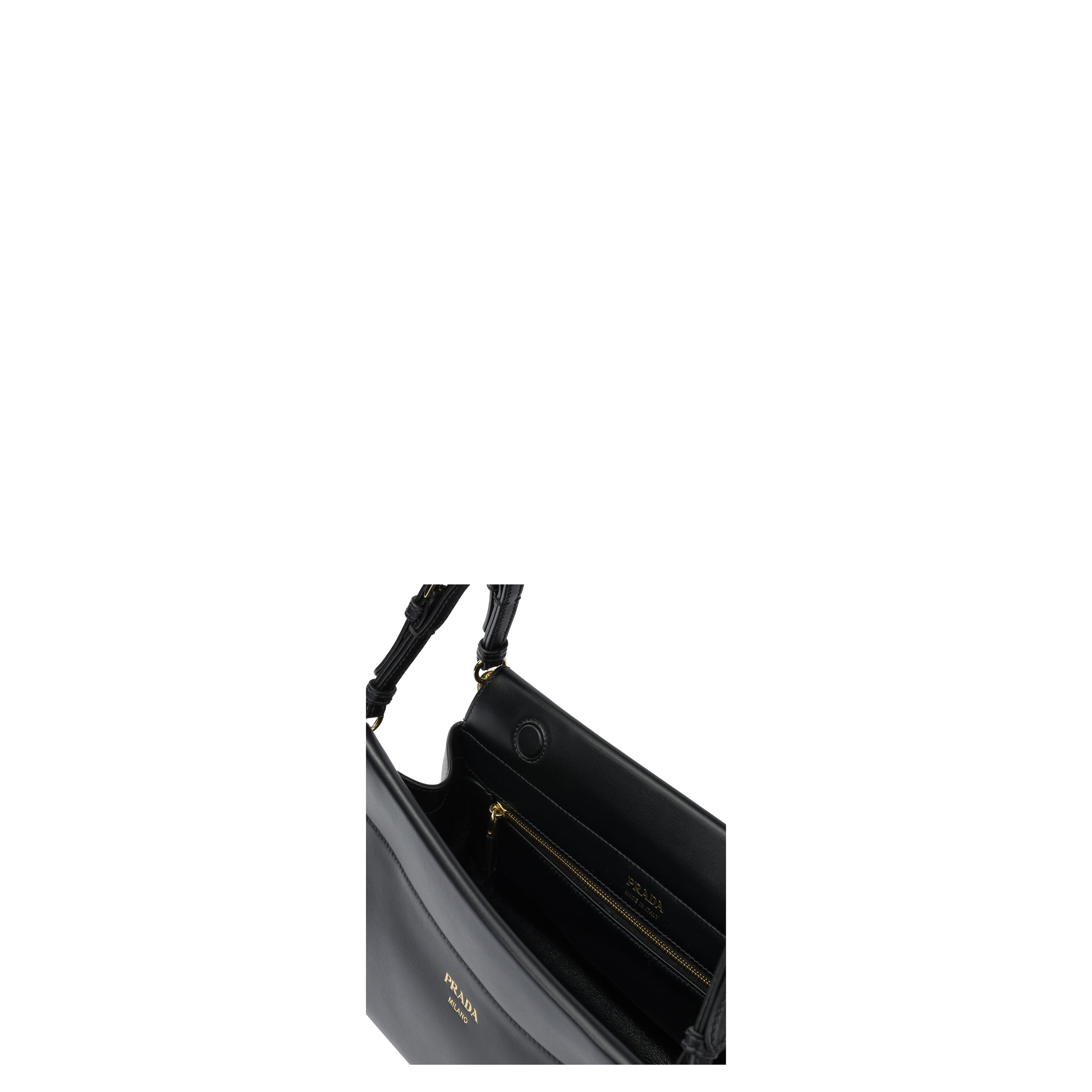 Enchaîné Medium Leather Bag Black - Image 5