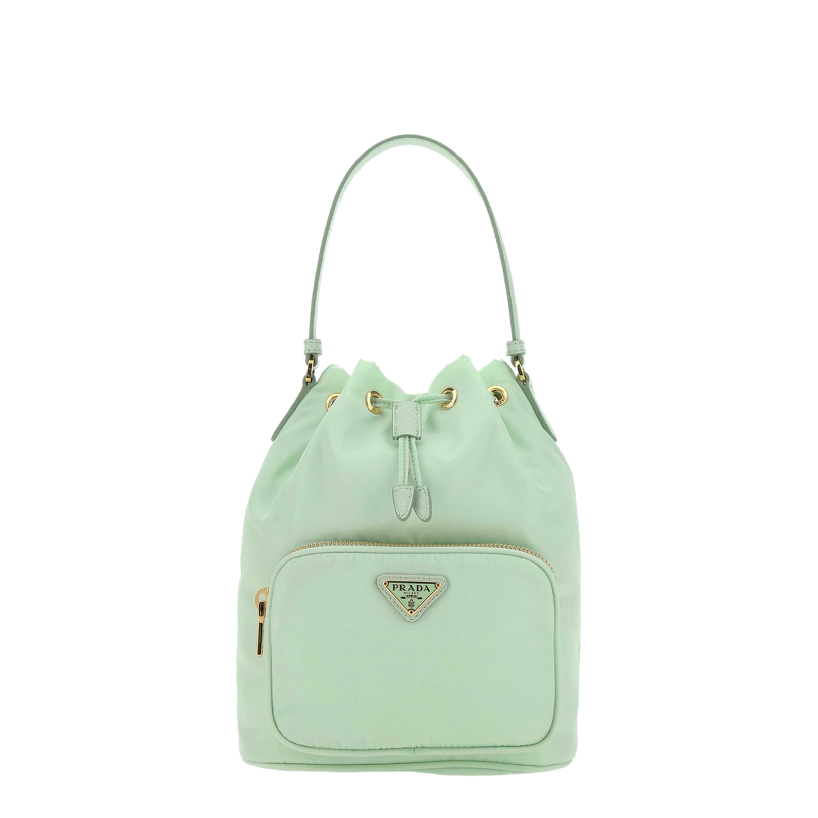 Pastel Green Re-nylon Bucket Bag - Image 1
