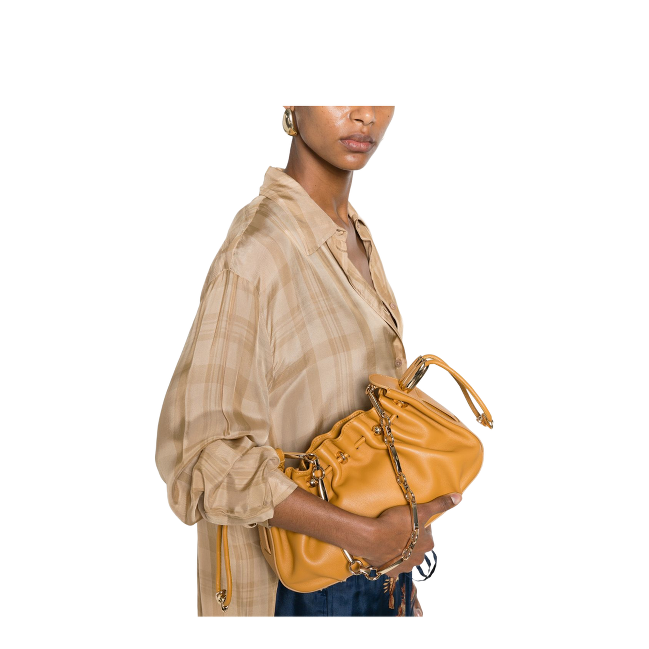 Halcyon Calf Leather Clutch - Mustard - Image 2