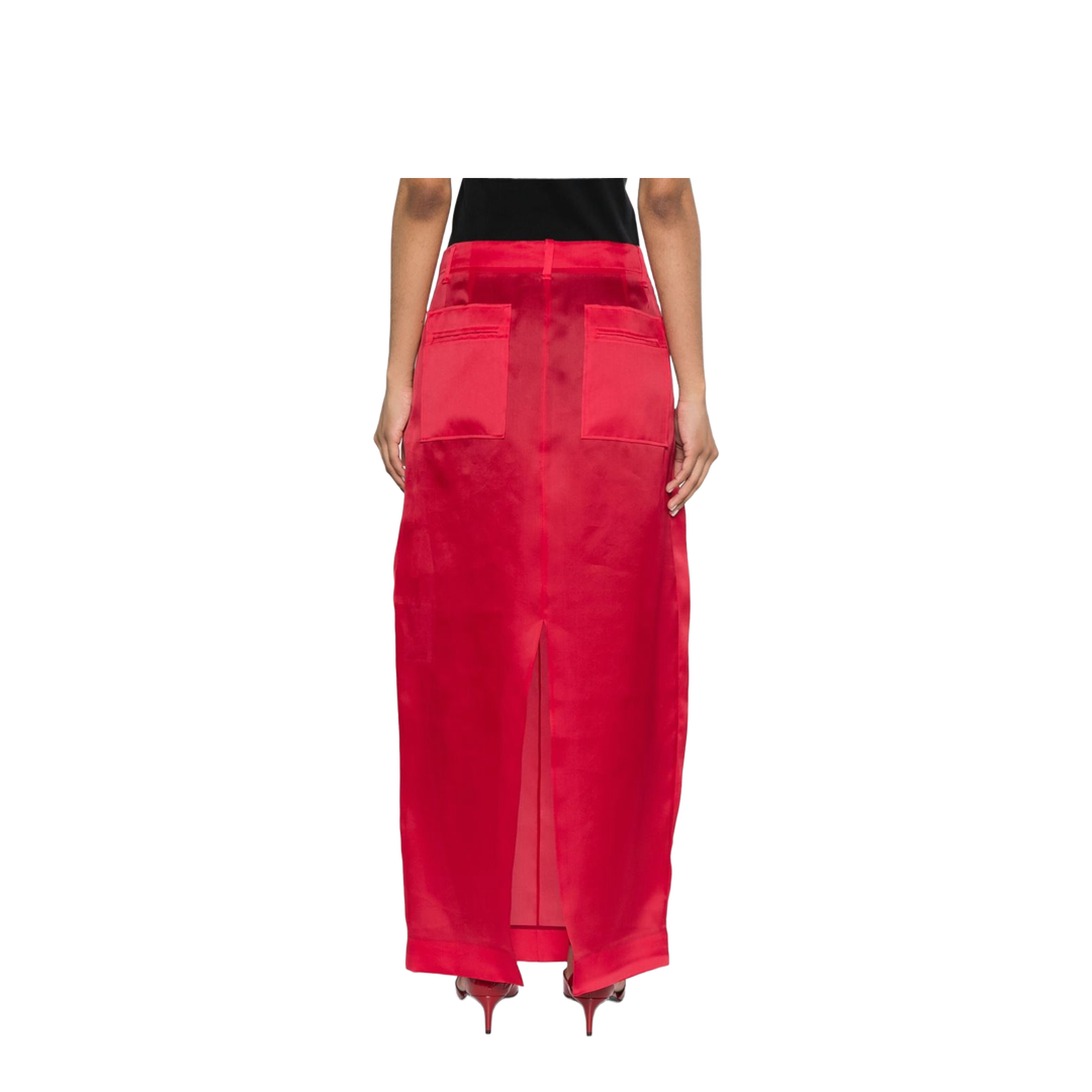 Silk Skirt with Concealed Fly and Pockets - Image 2