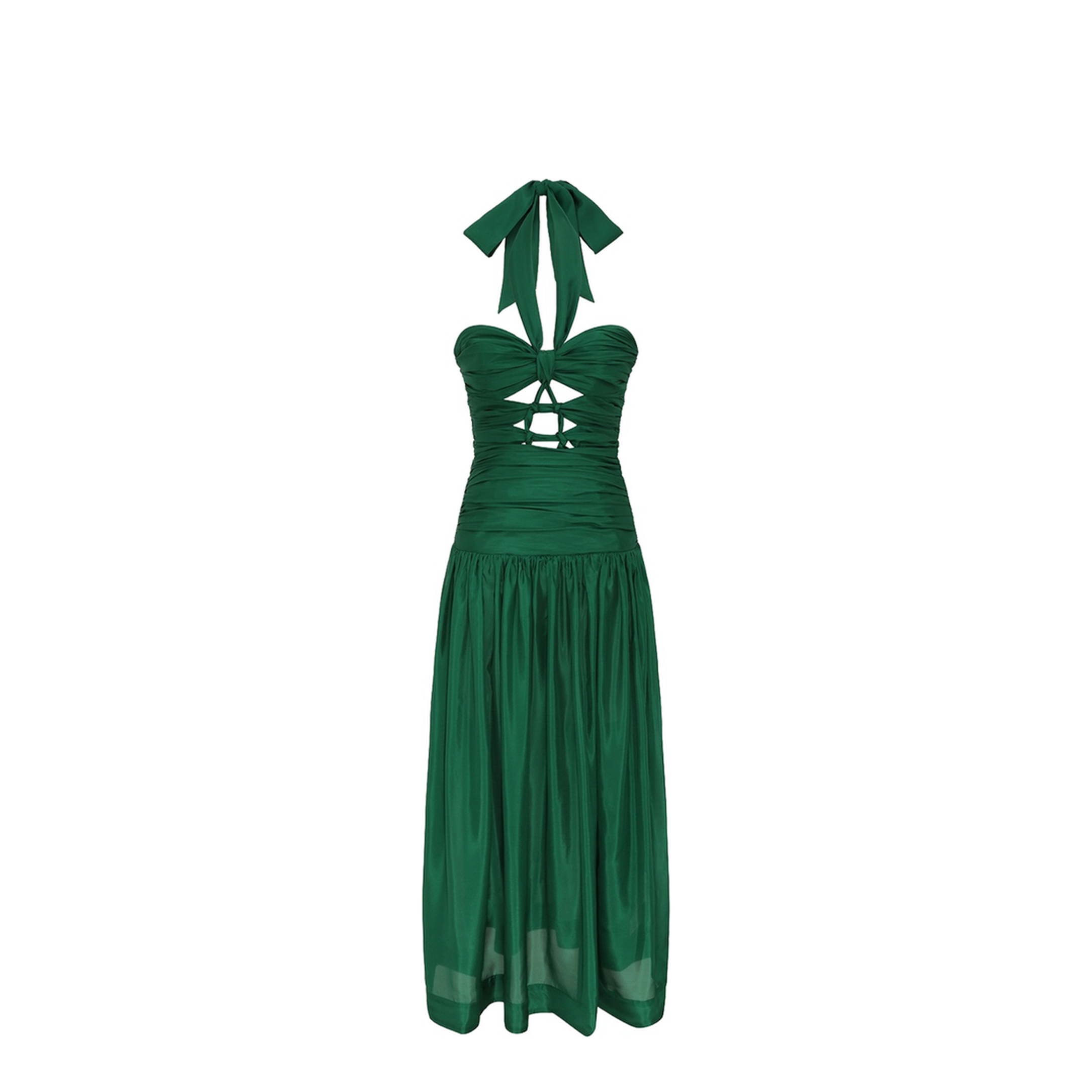 MIDI DRESS WITH KNOTS DAYLIGHT - Image 3