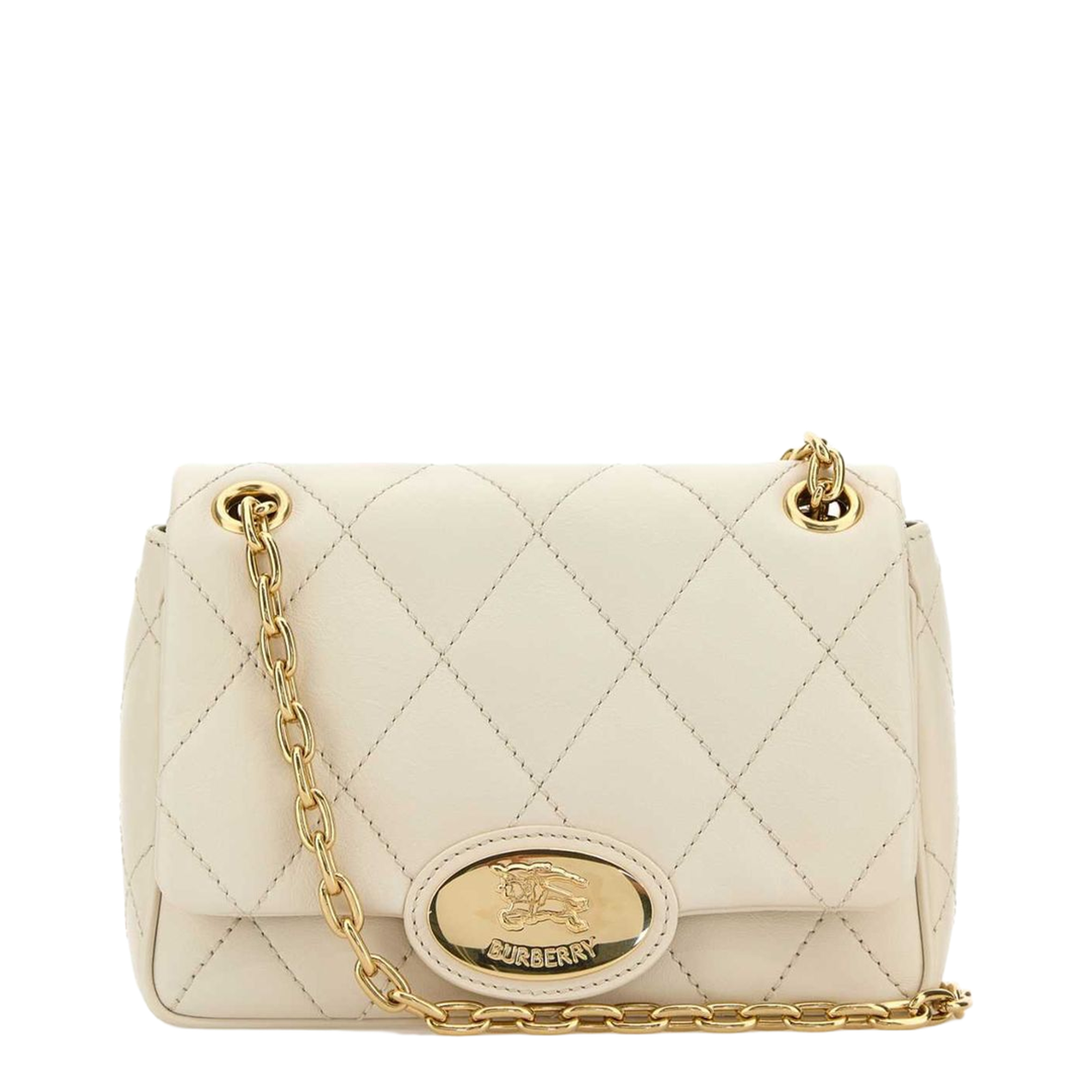 Strand Small Calf Leather Crossbody - Light Beige - Image 1