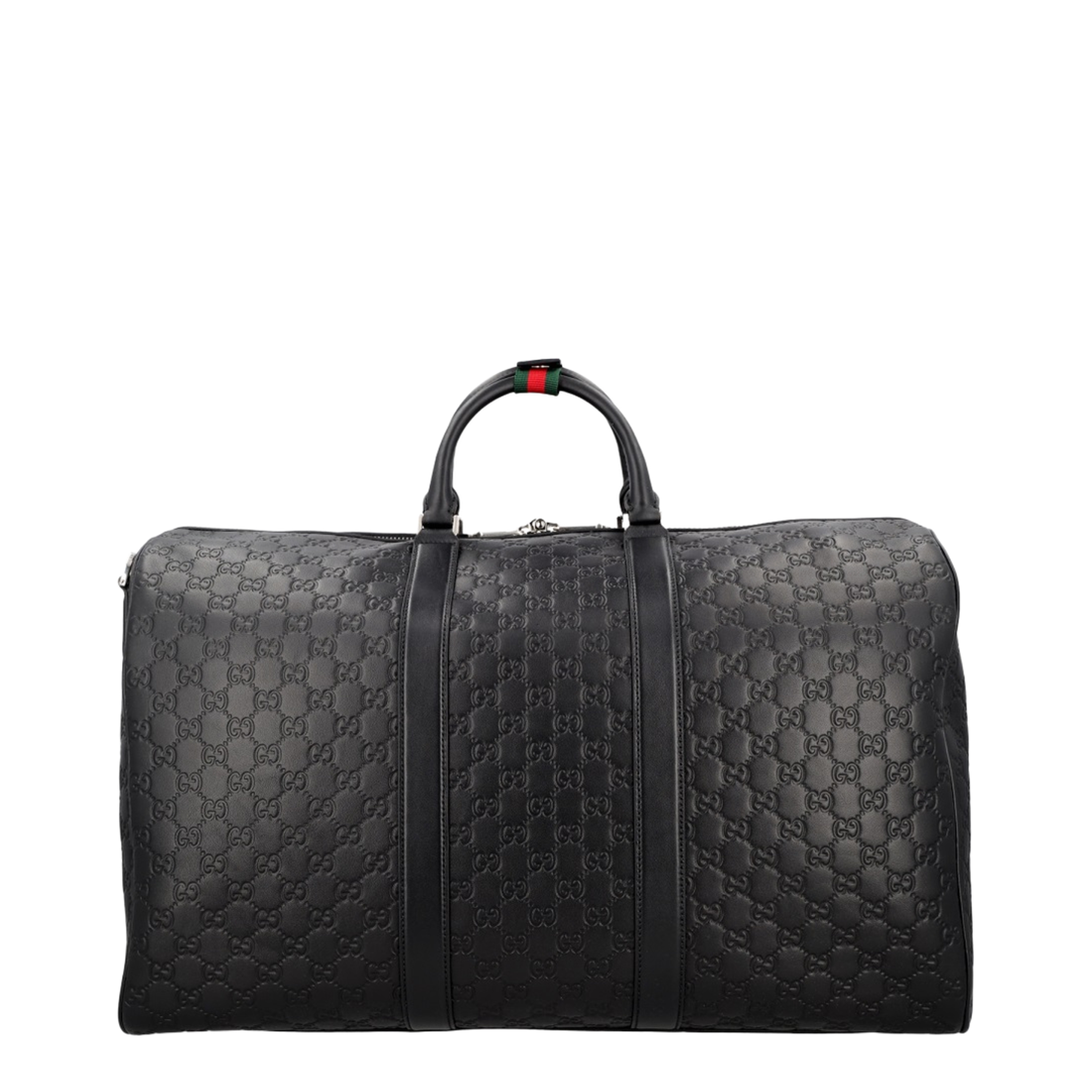 Large Duffle Bag in Black Leather - Image 1