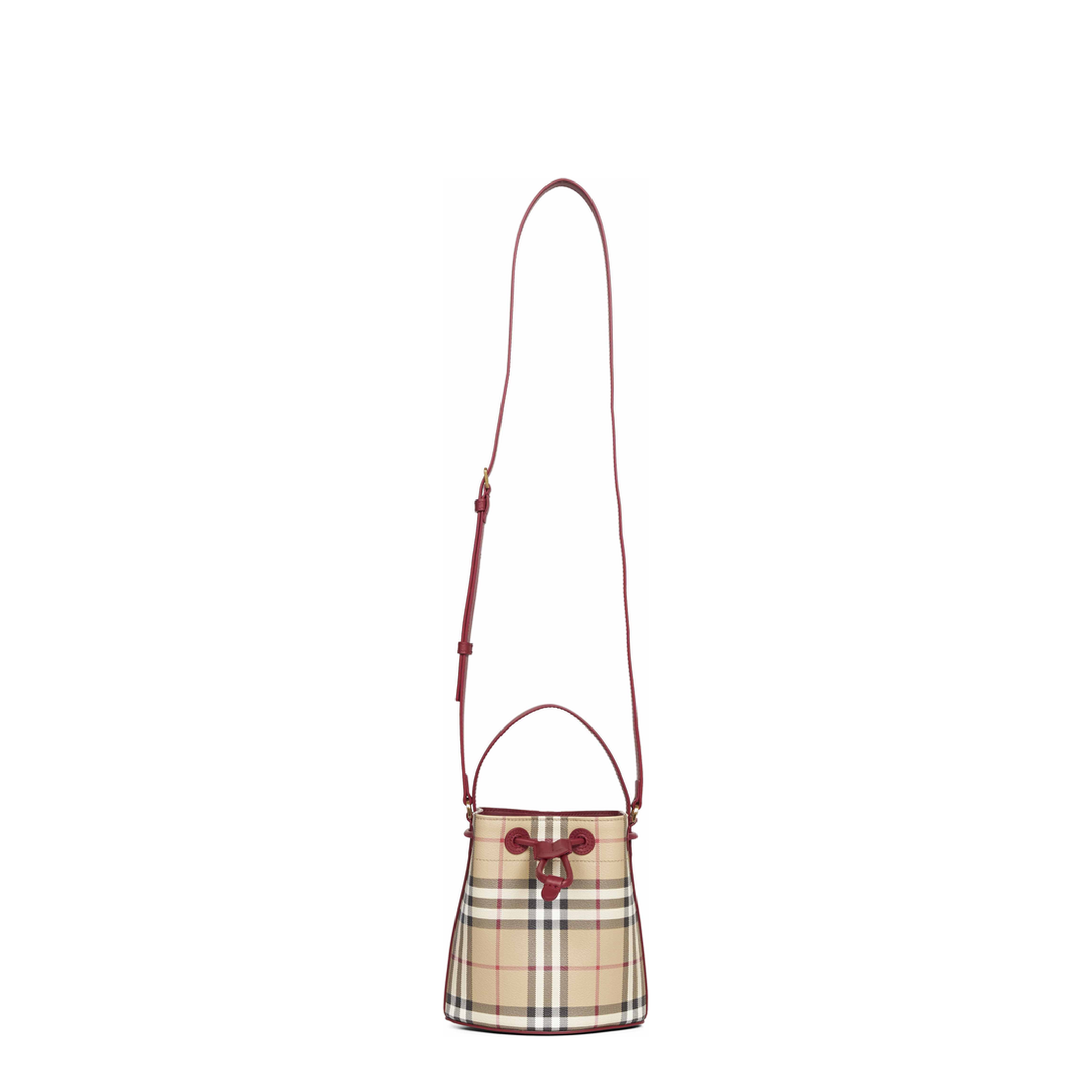 Check Mini Bucket Bag - Archive Beige - Image 1