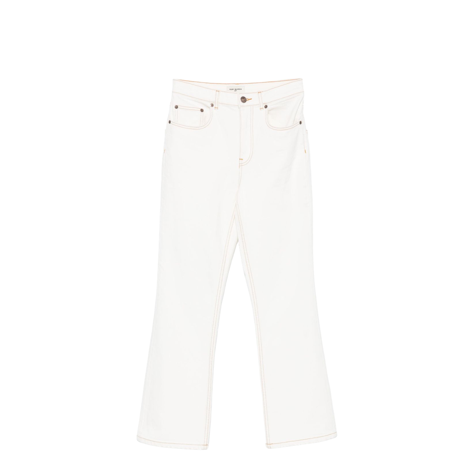 Flared Leg Denim Jeans - Image 1