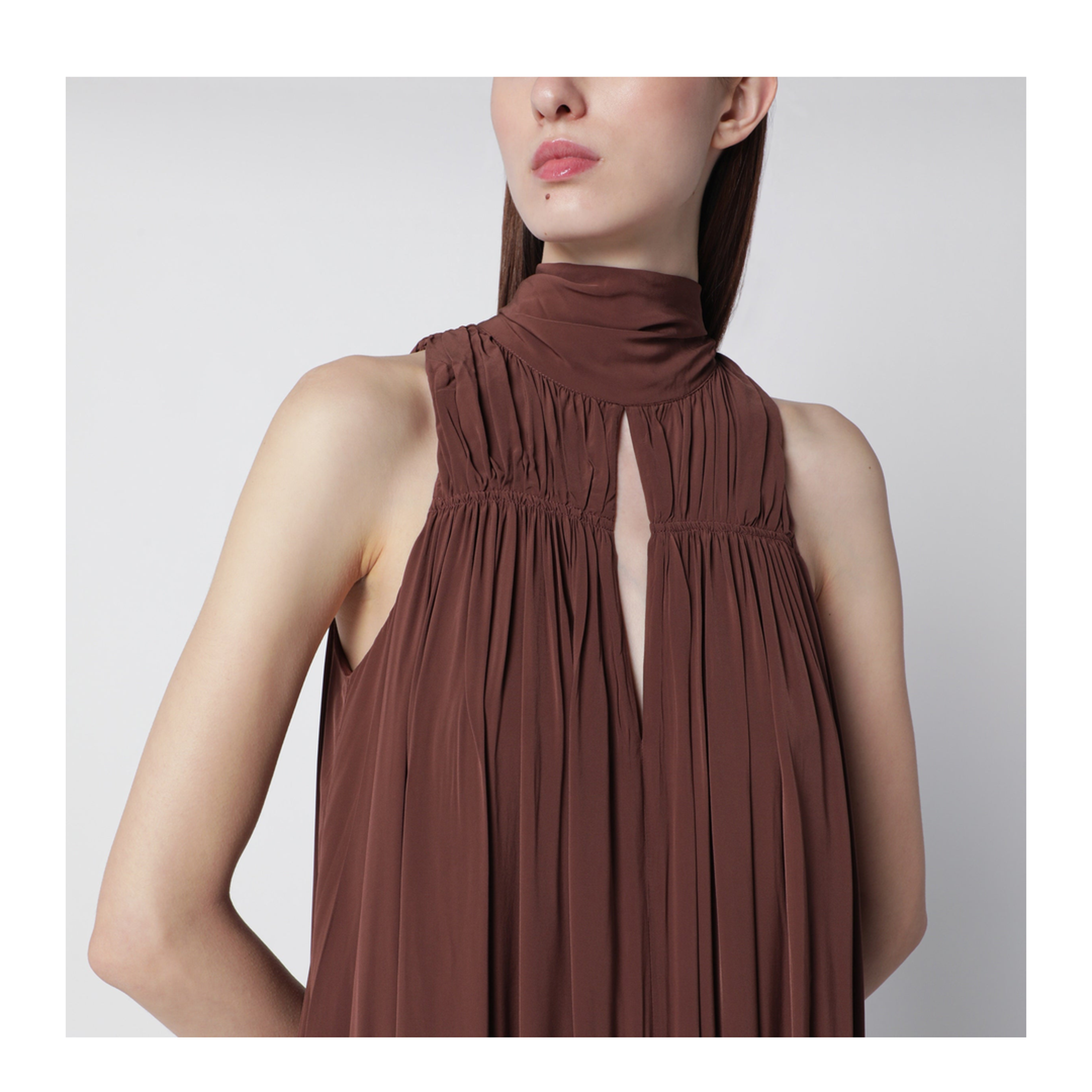 Gathered Mini Dress with Ruching - Image 2