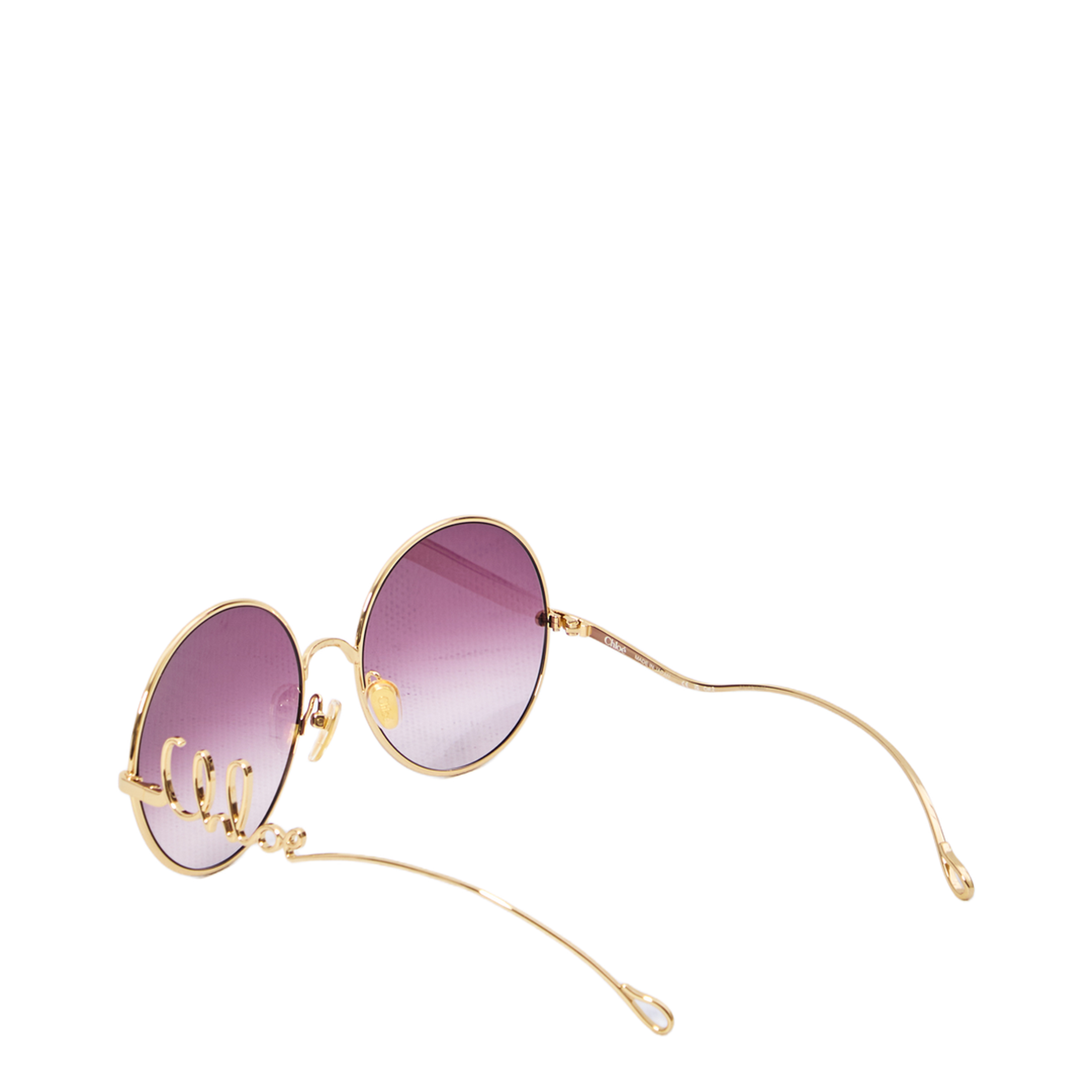 Gold Round Sunglasses - Image 2