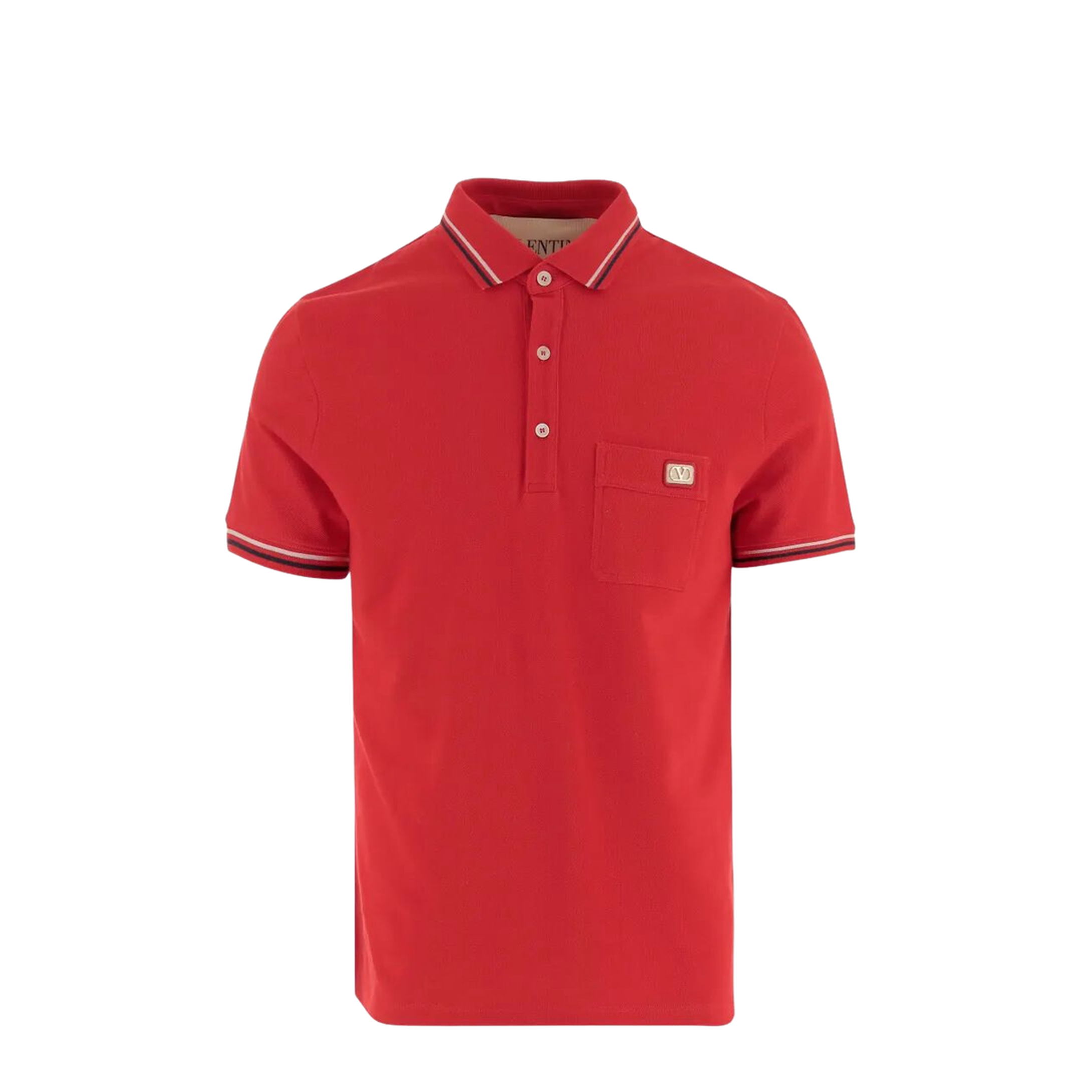 Cotton Piqué Polo Shirt with Vlogo Patch - Image 6