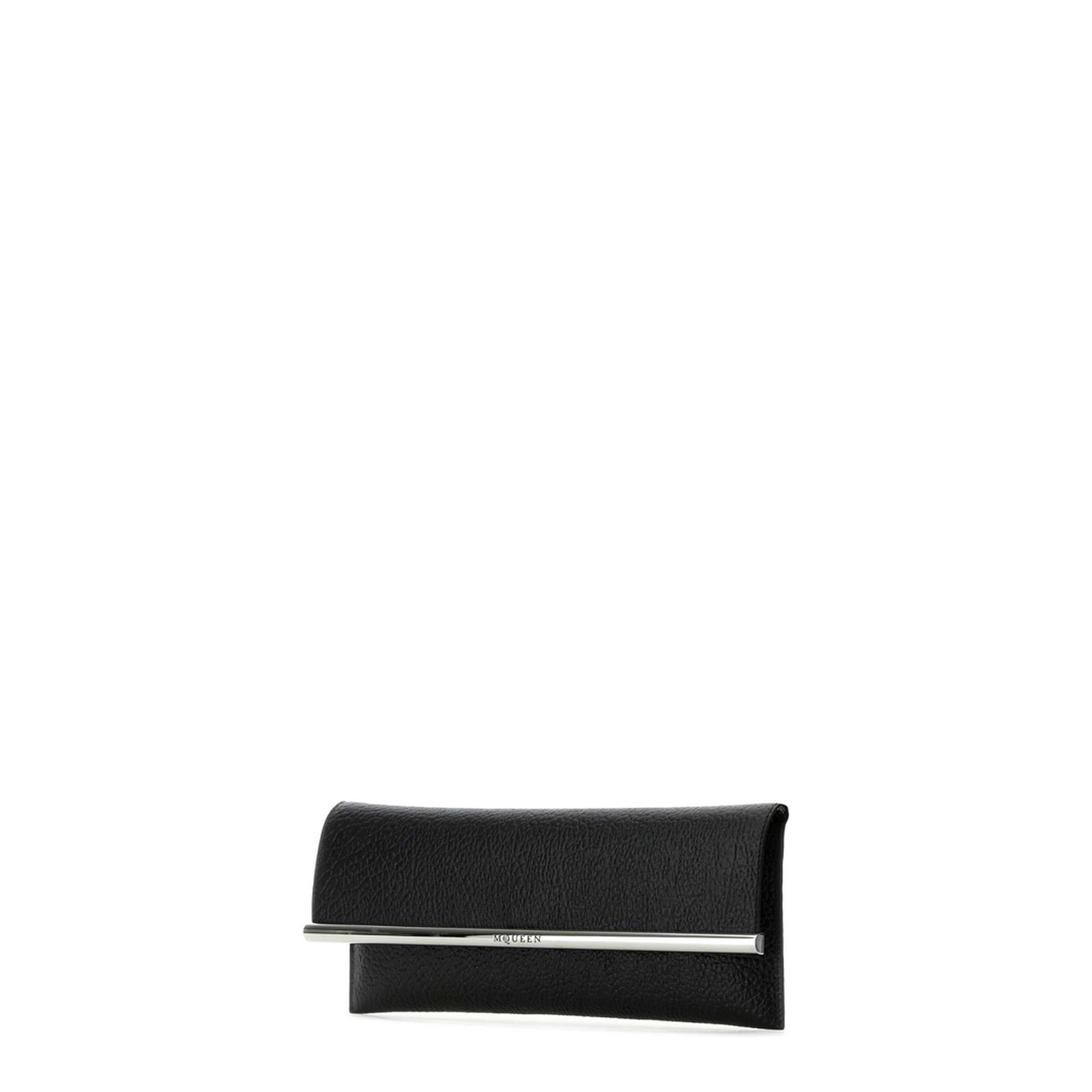 Black Leather Cross B-Long Clutch - Image 2
