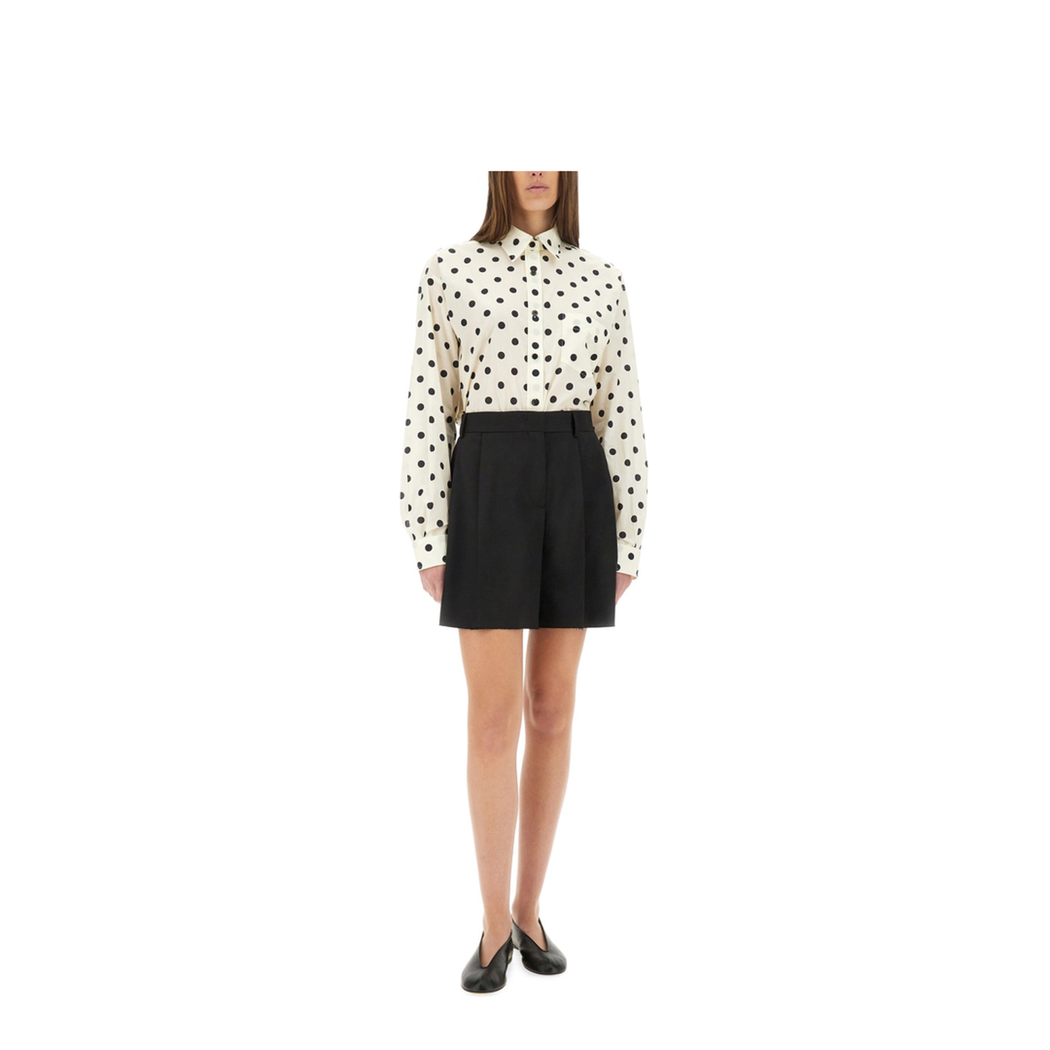 Asymmetrical Wool Shorts - Image 2