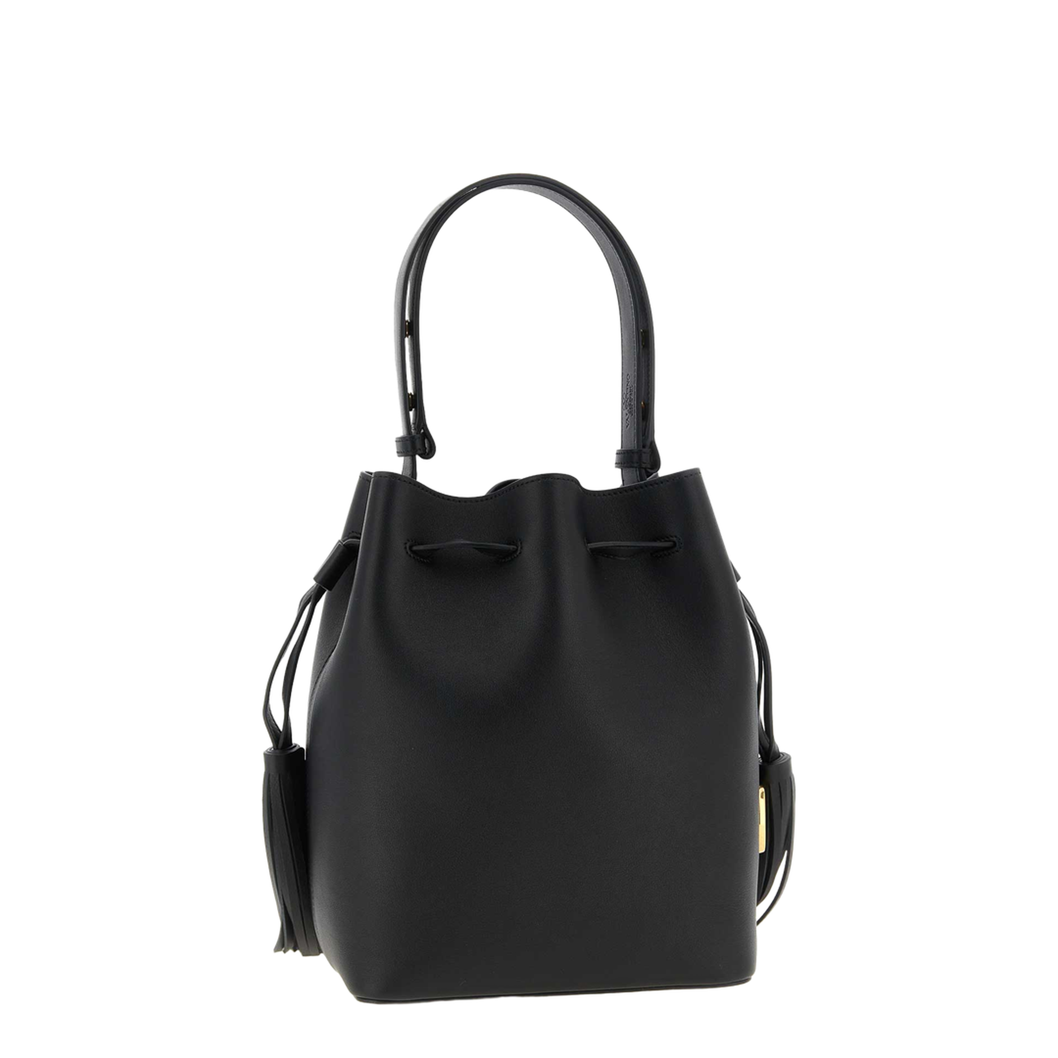So Seau Medium Leather Bucket Bag - Black - Image 2