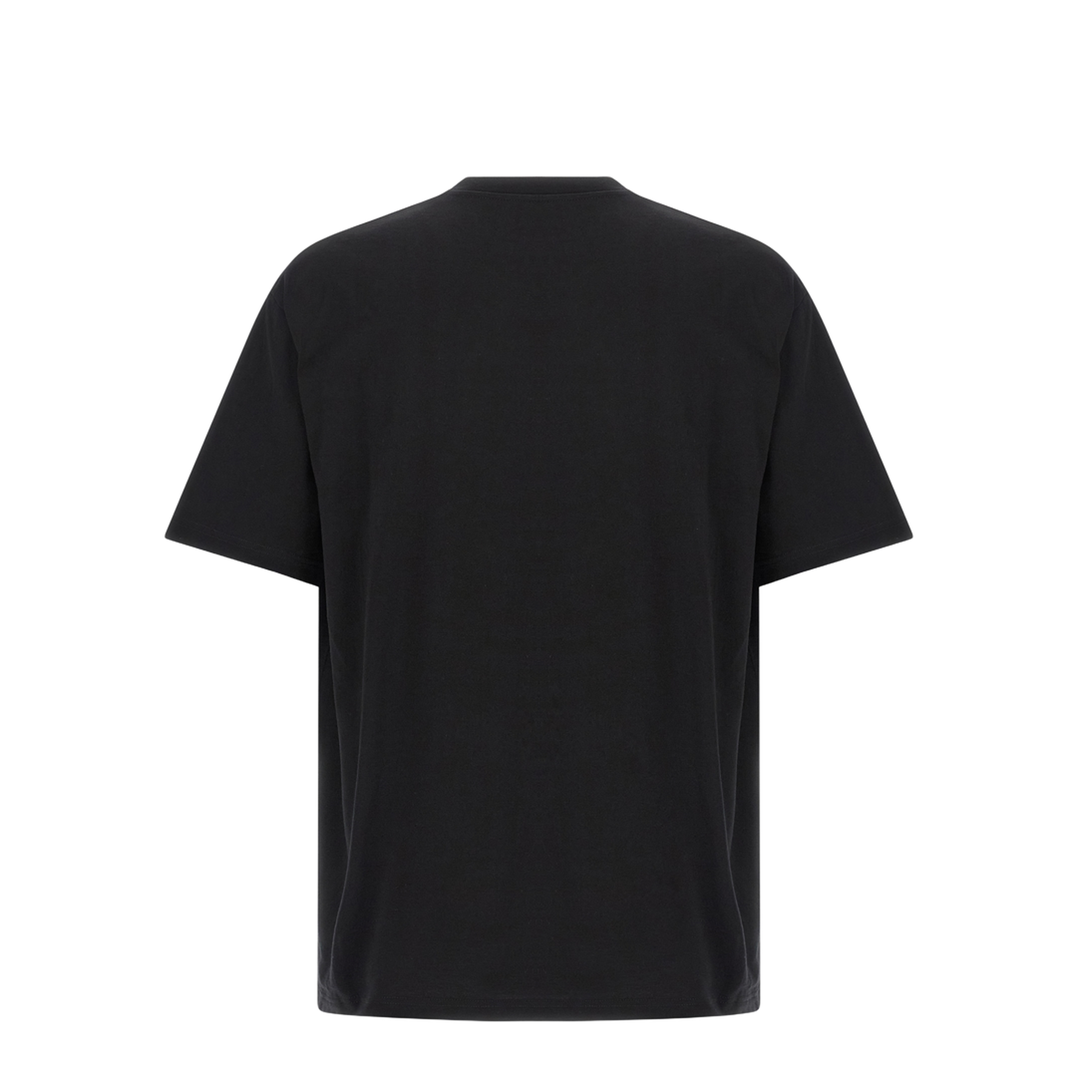 Cotton Jersey T-Shirt with Print in Black - Image 2