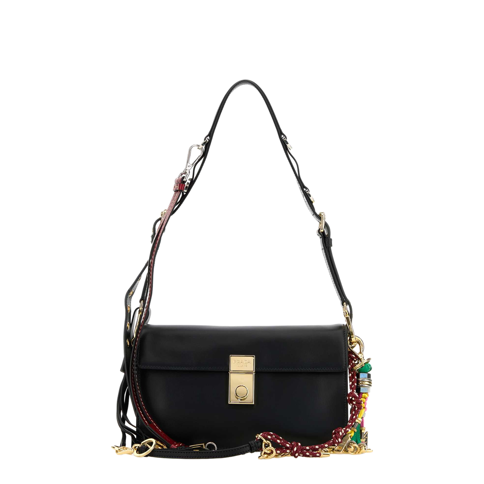 Soft Sound Small Calfskin Shoulder Bag - Black - Image 1