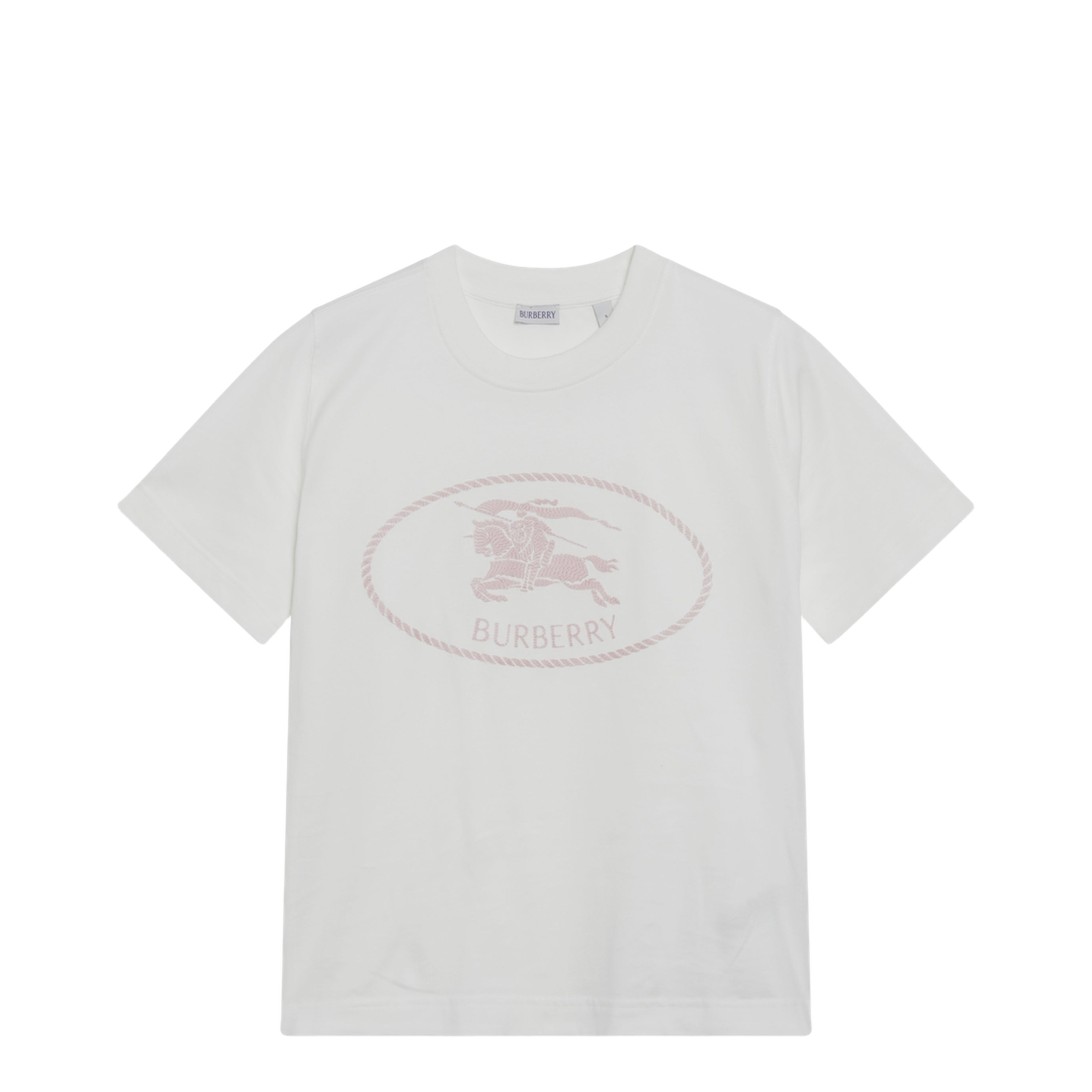 White T-shirt with Knight Stamp - Image 1