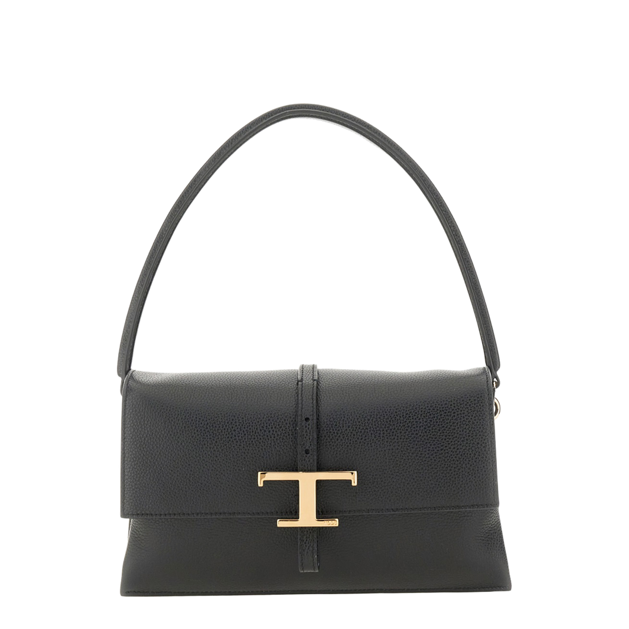 T Timeless Mini Calfskin Flap Bag - Black - Image 1