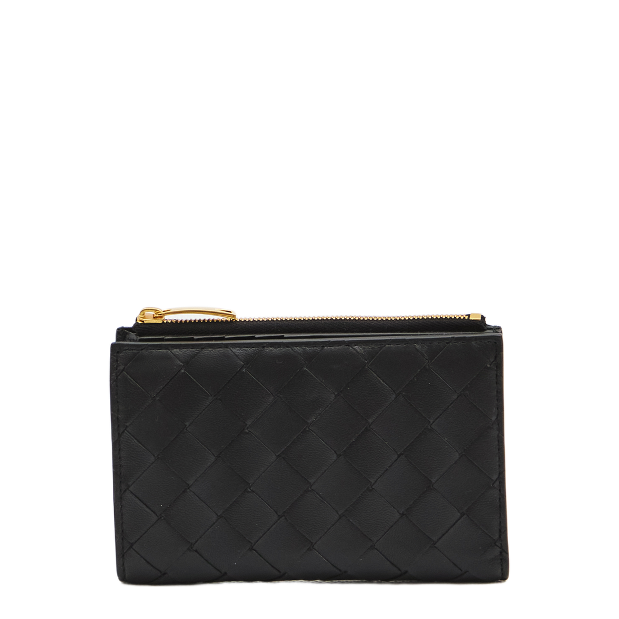 Intrecciato Medium Bi-Fold Wallet in Black - Image 2